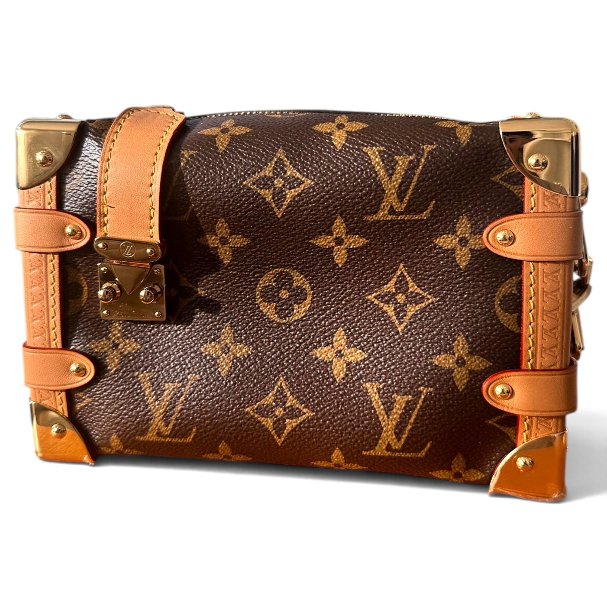 Side Trunk leather handbag
