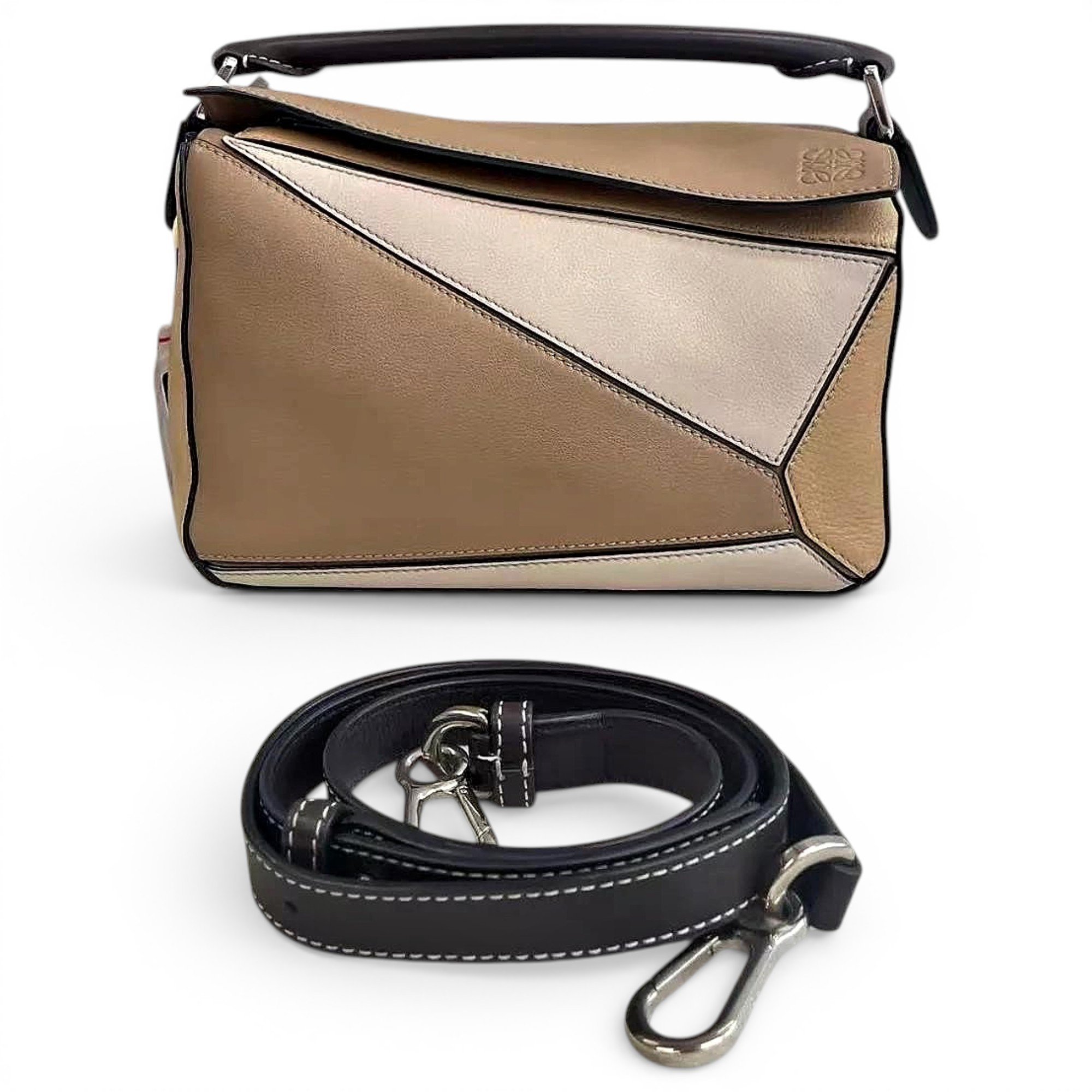 Puzzle leather bag