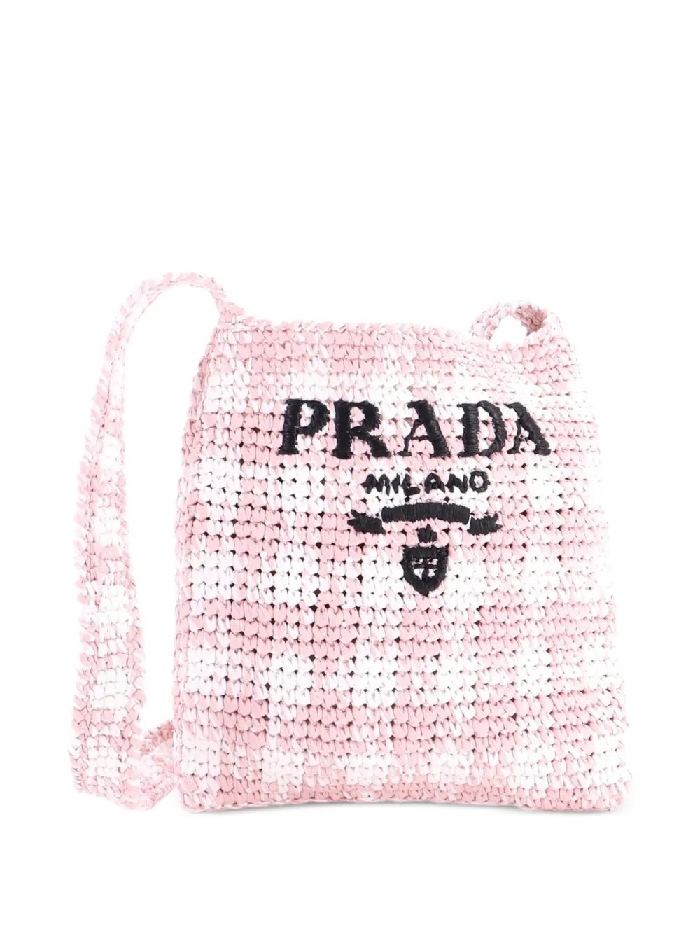 Logo Messenger Bag Printed Raffia Small crossbody bag