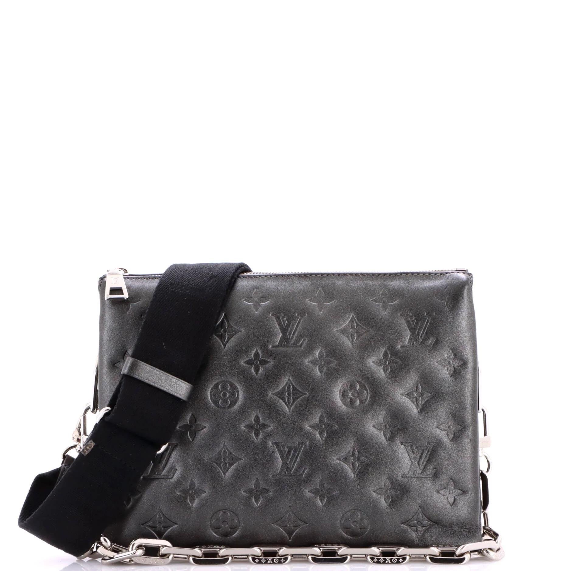 Coussin leather crossbody bag