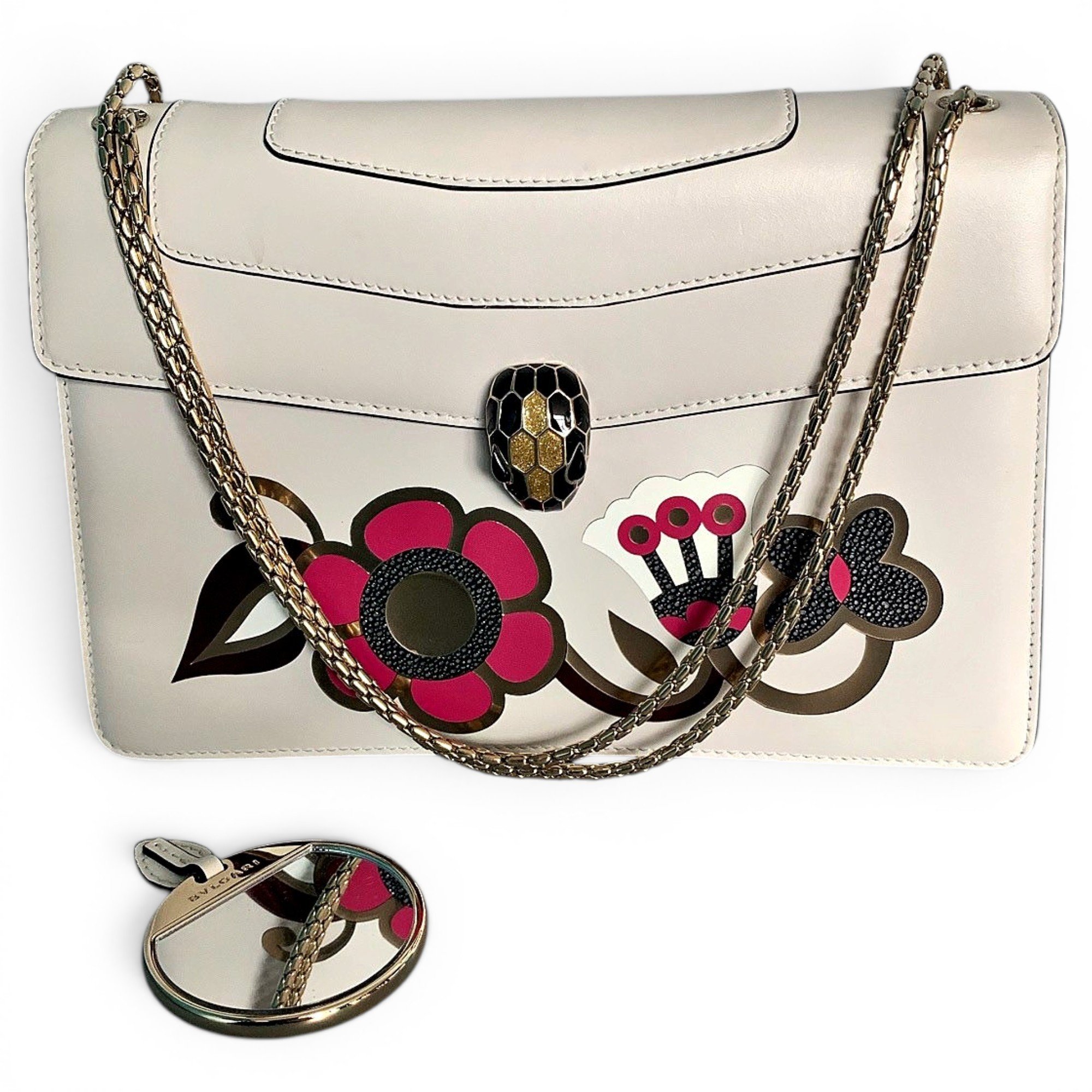Serpenti leather handbag
