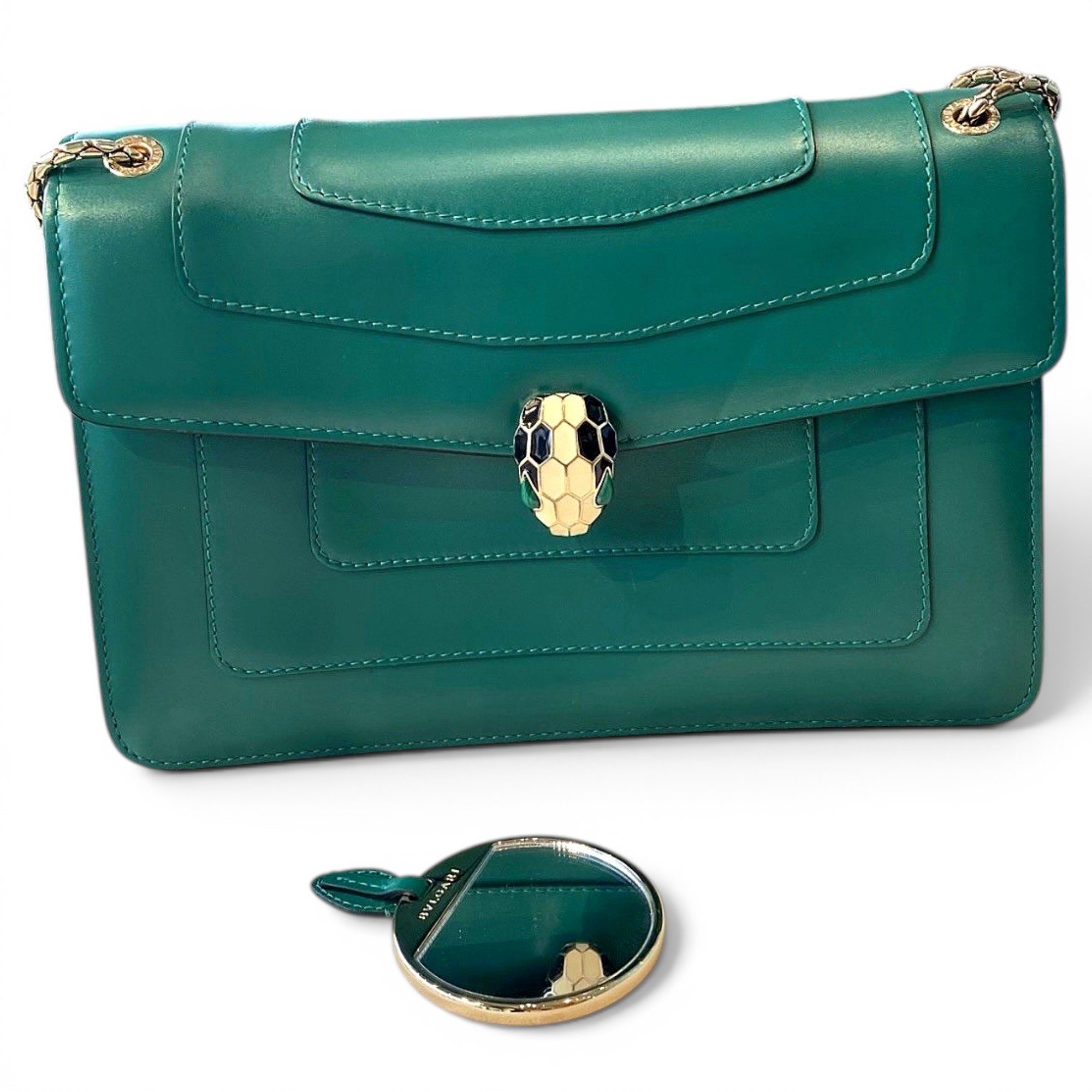 Bvlgari Serpenti leather handbag