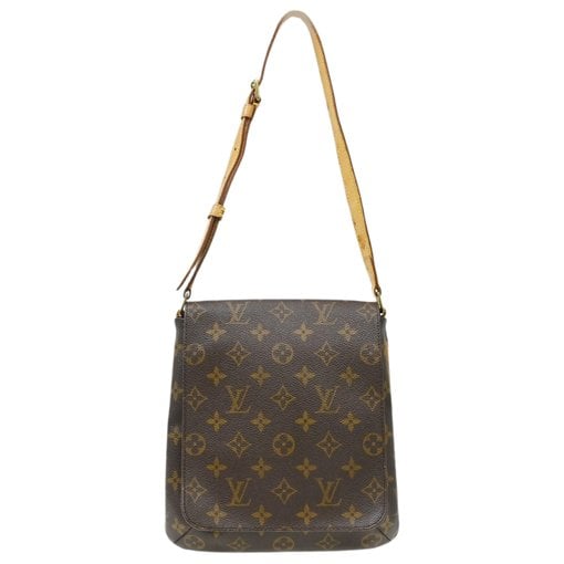 Musette cloth handbag