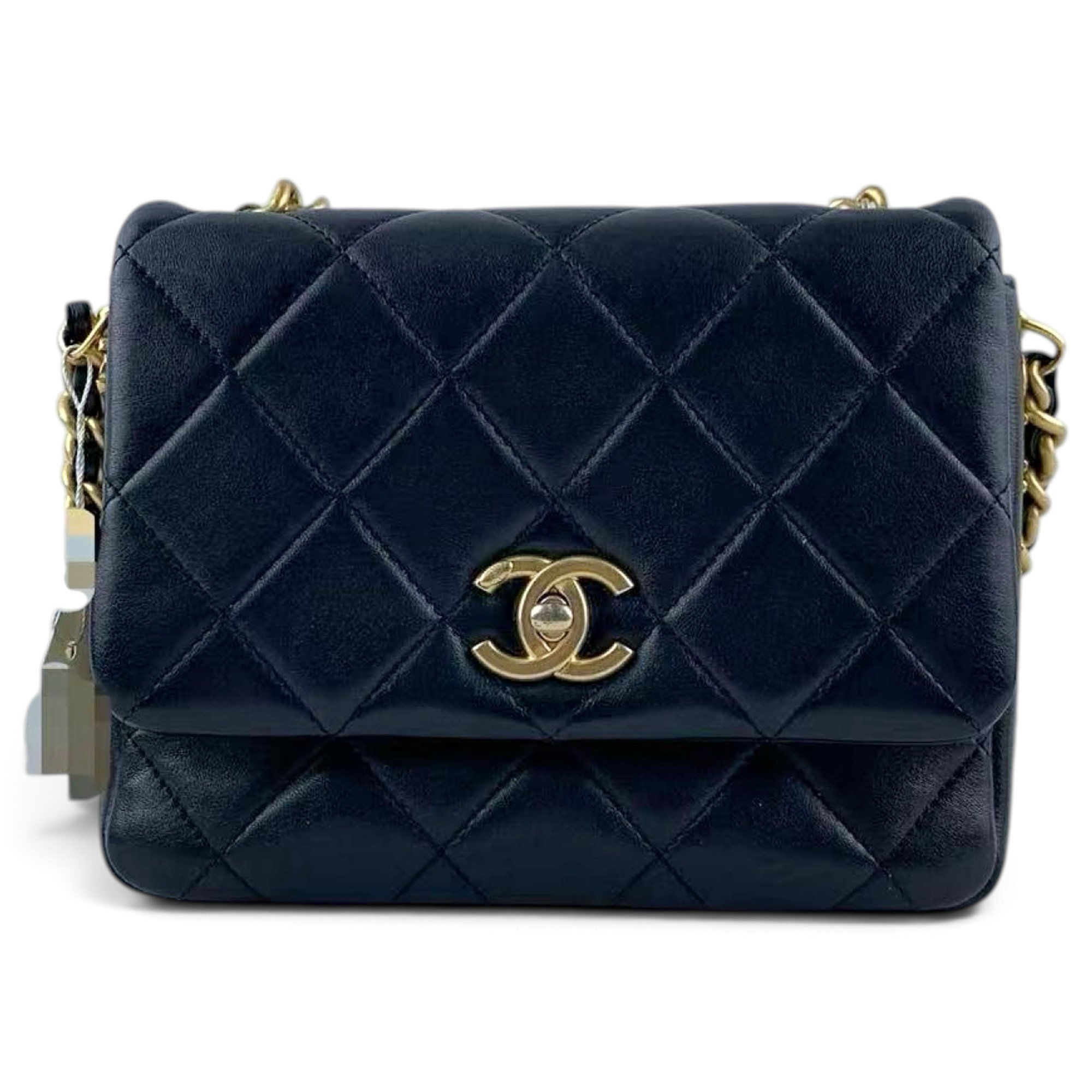 Trendy CC leather handbag