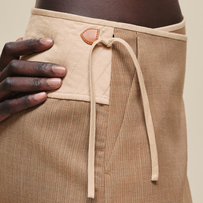 Marron Pain d'Épice Wrap Skirt