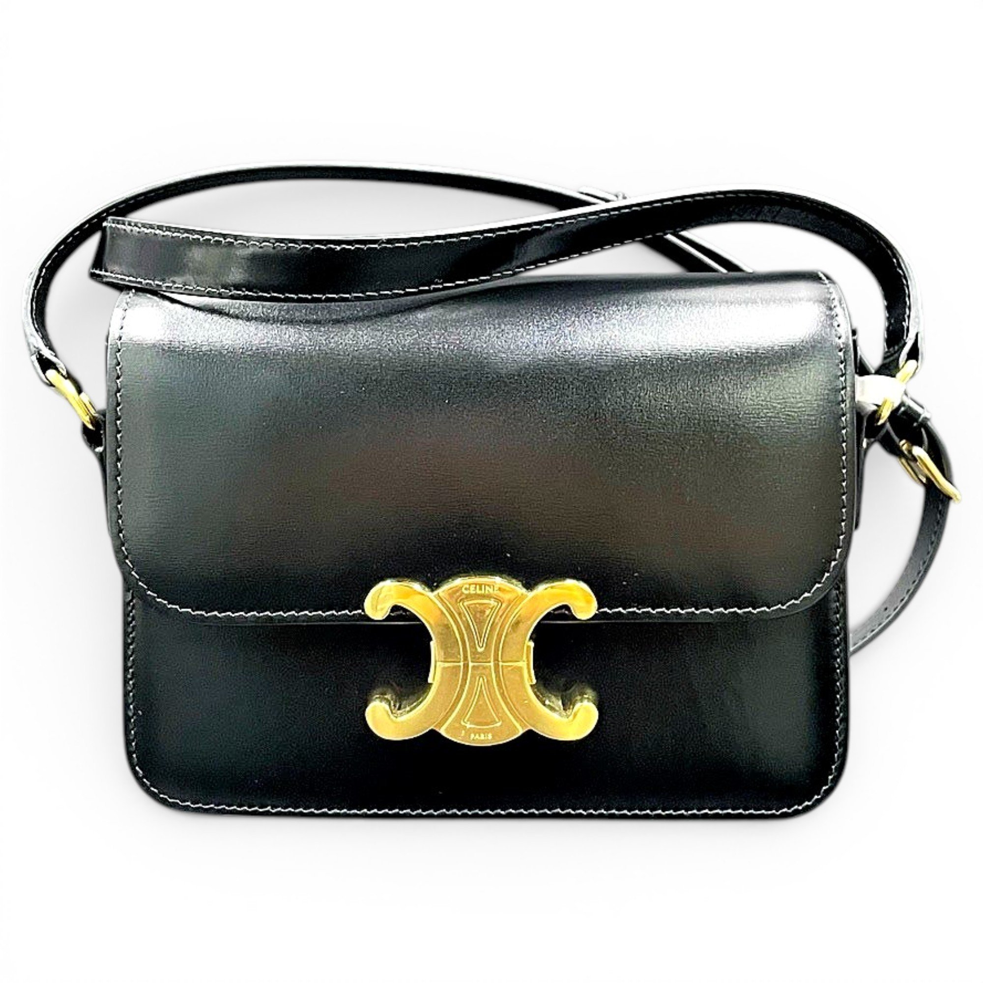 Triomphe leather handbag