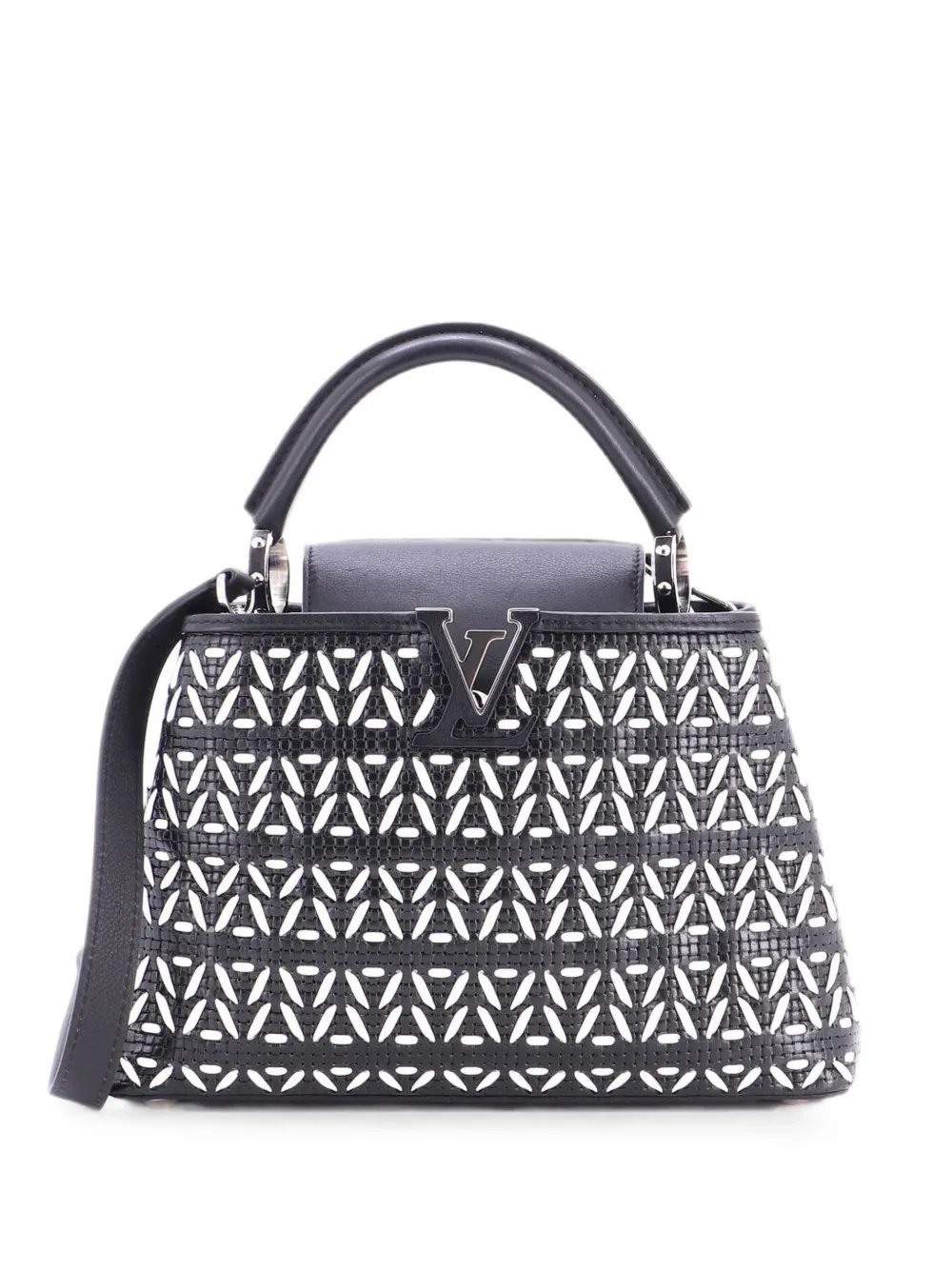 Capucines Bag Woven Leather BB satchel