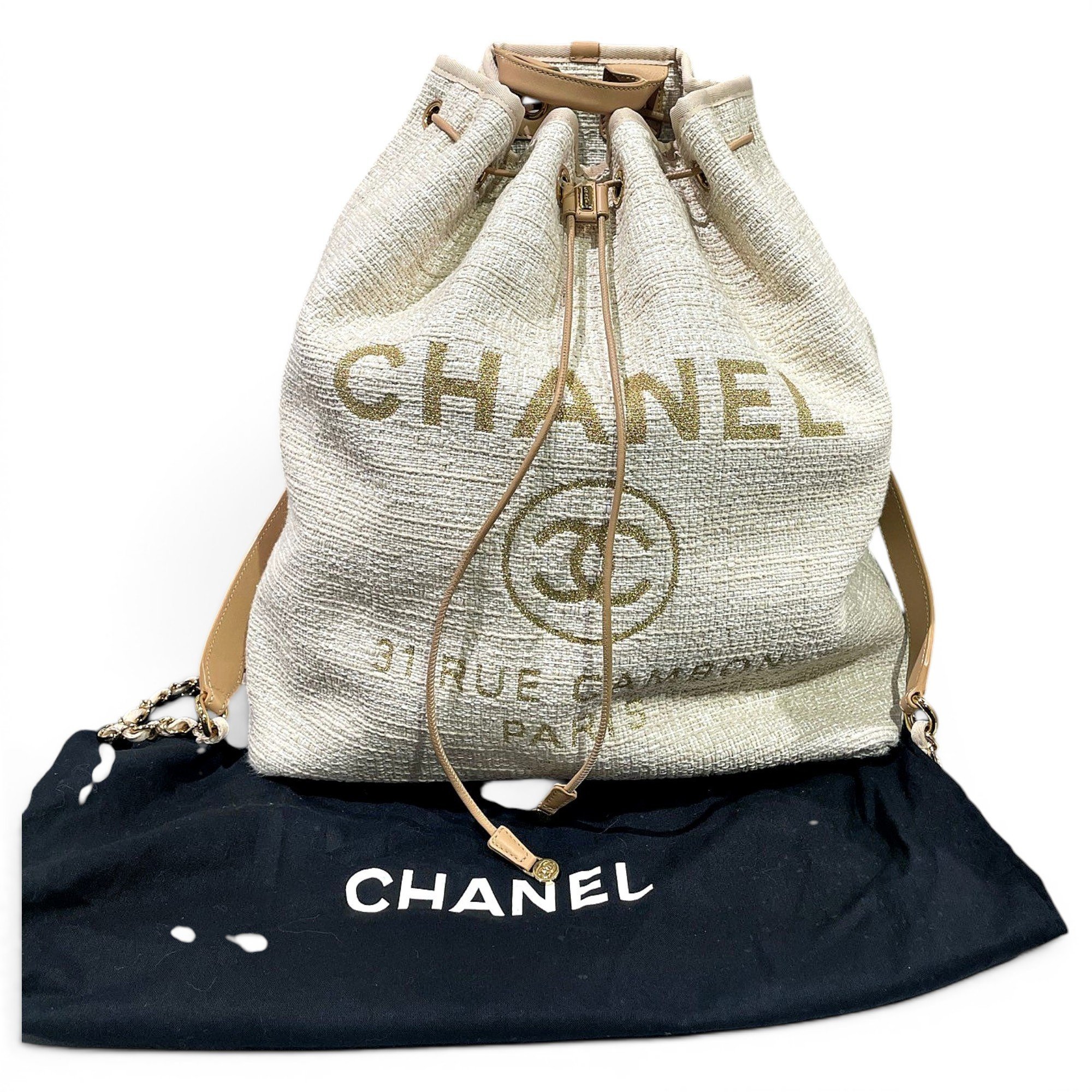 Chanel Deauville tweed tote