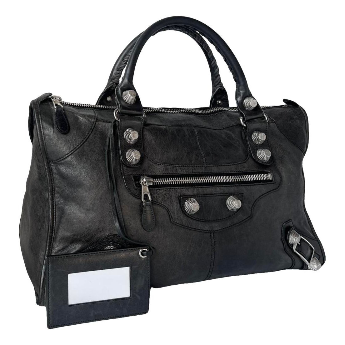 Work leather handbag