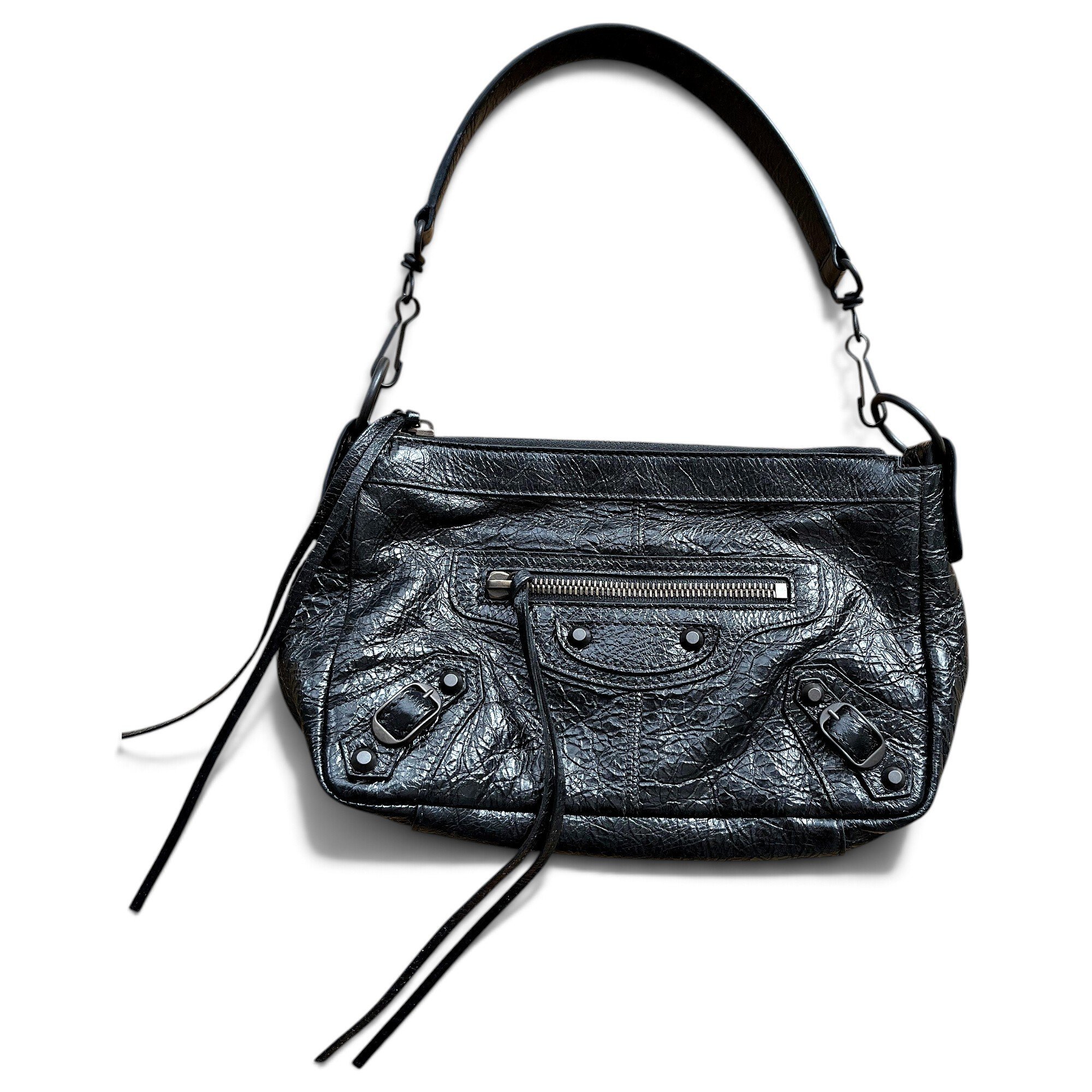 City leather handbag