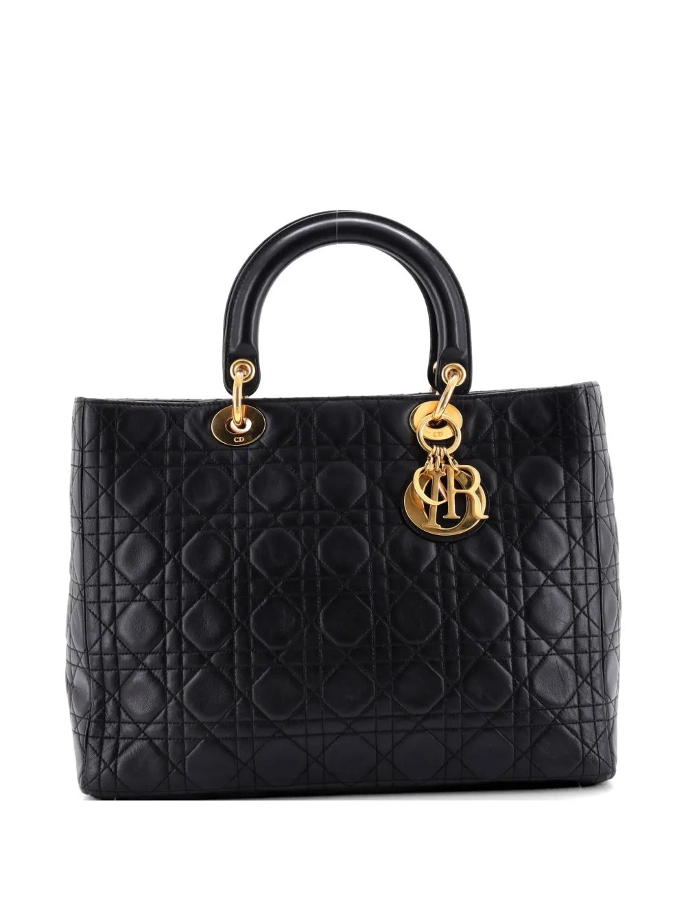 Vintage Lady Dior Bag Cannage Quilt Lambskin Large satchel