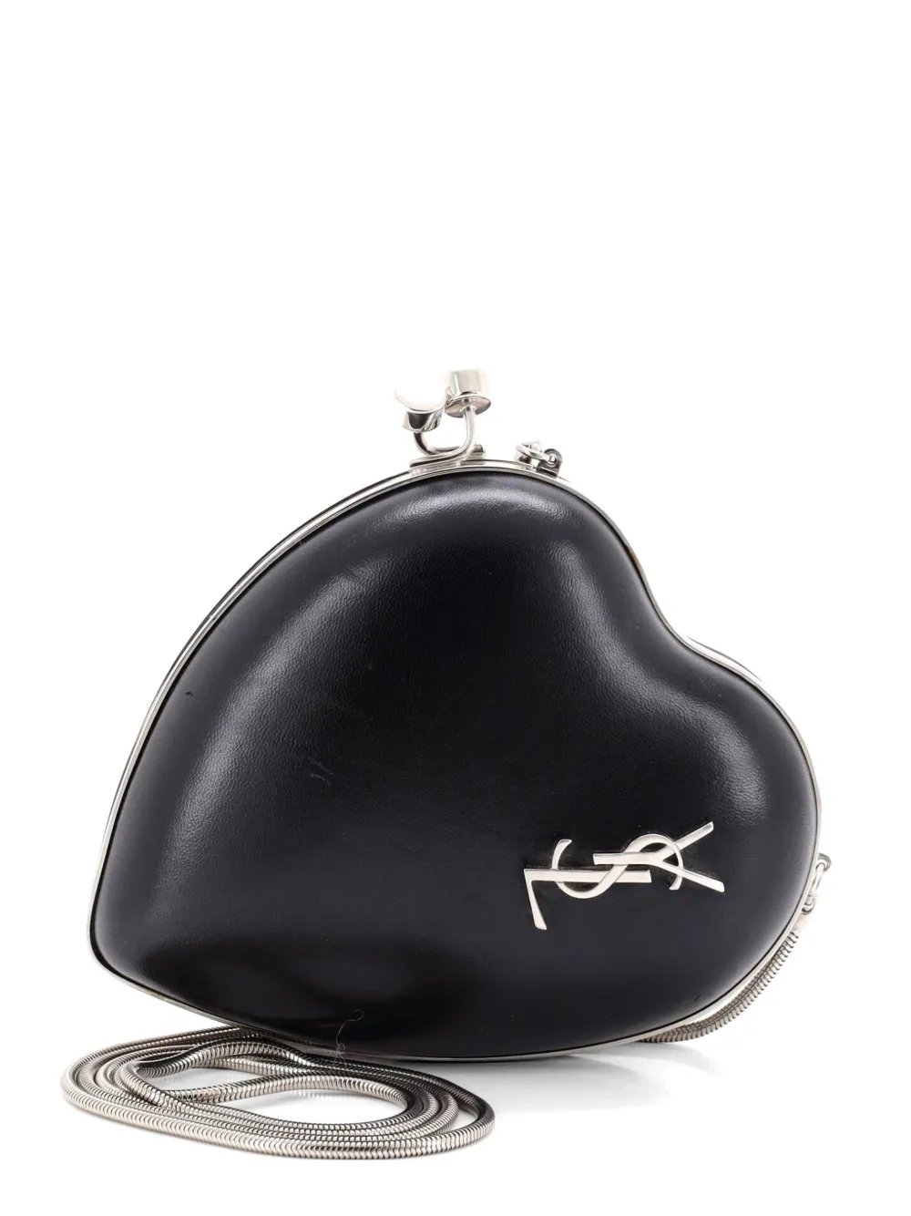 Love Heart Chain Box Leather Small clutch bag