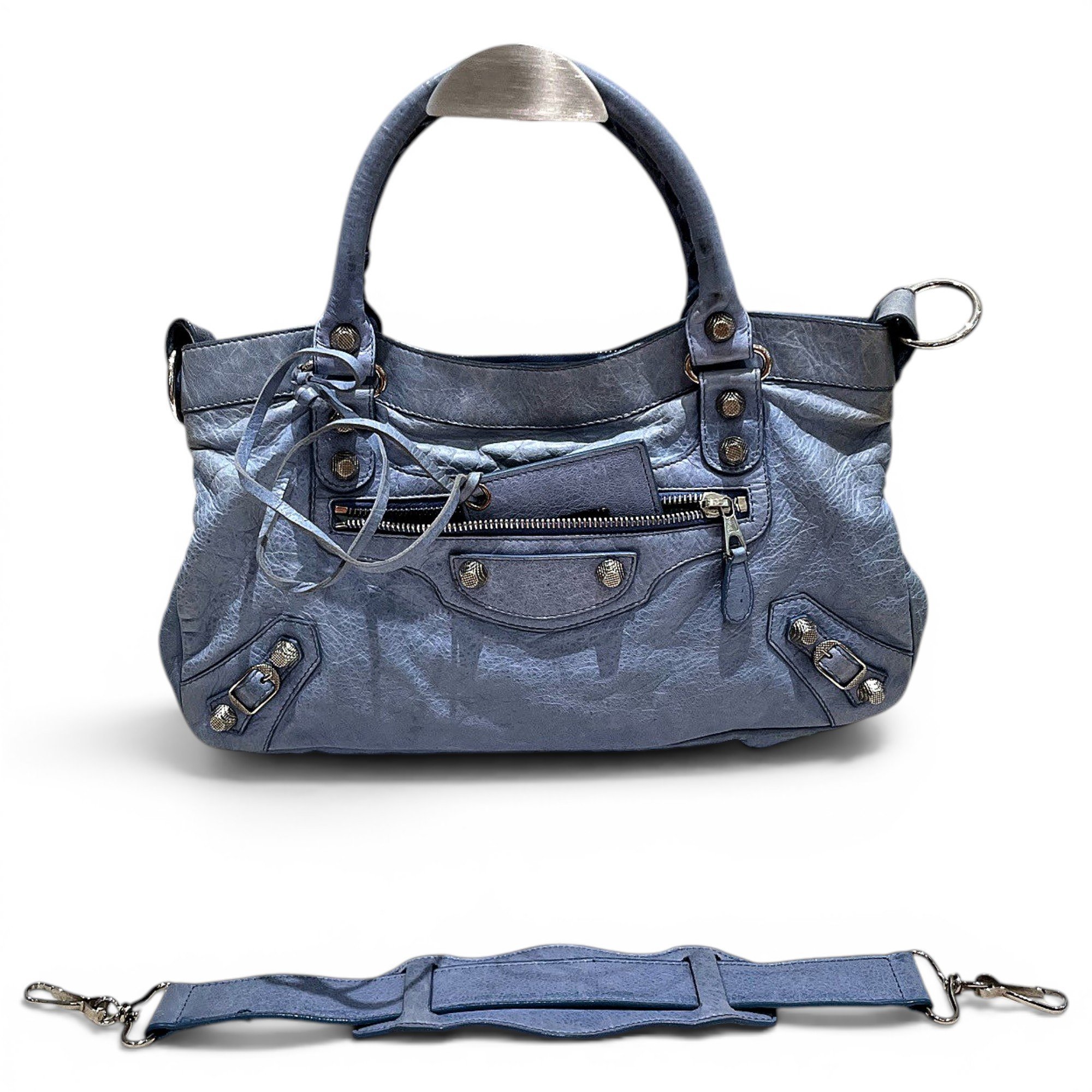 City leather handbag