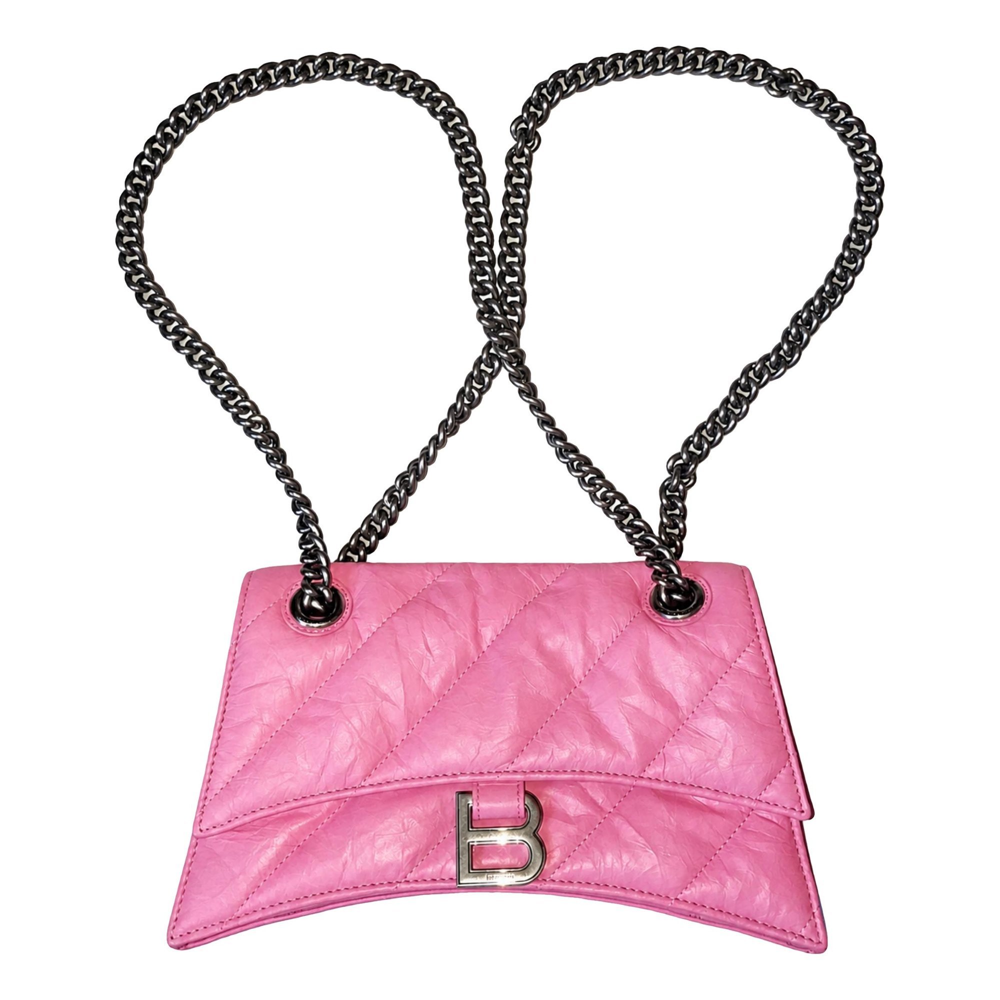 Crush leather handbag