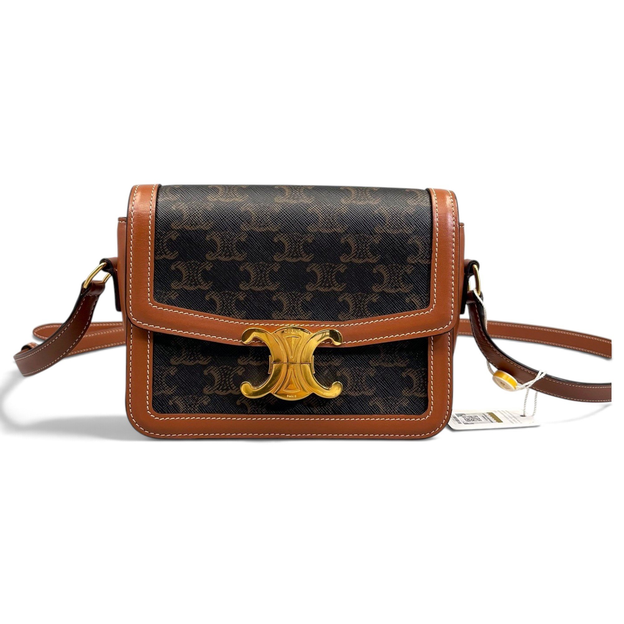 Triomphe leather crossbody bag