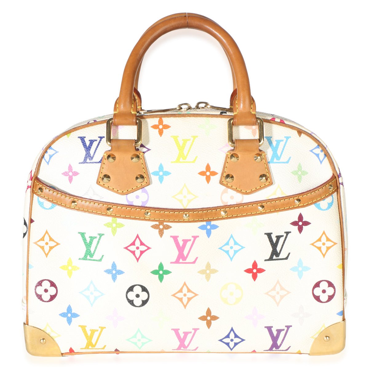 Vintage White Multicolore Monogram Canvas Trouville