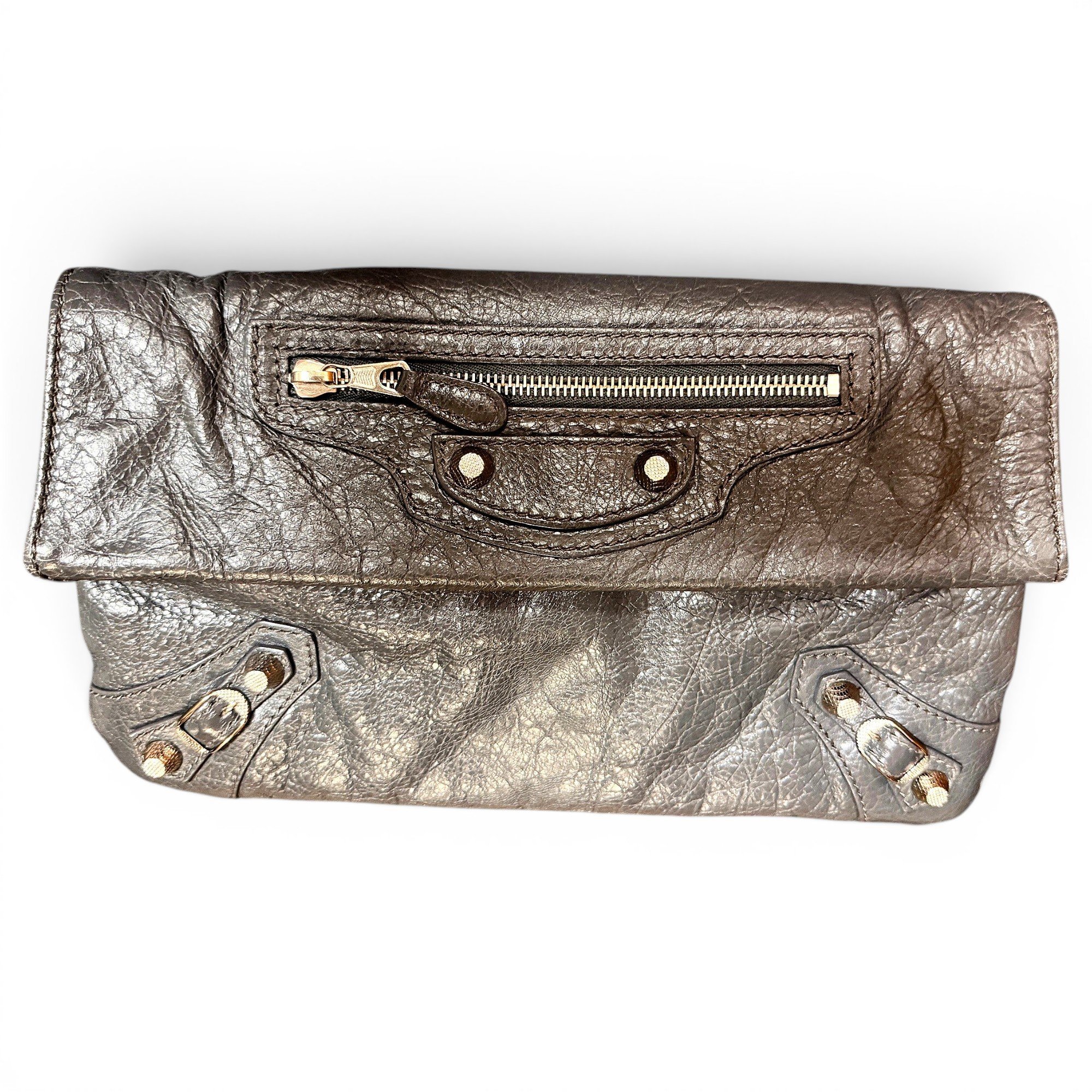 Envelop leather clutch bag