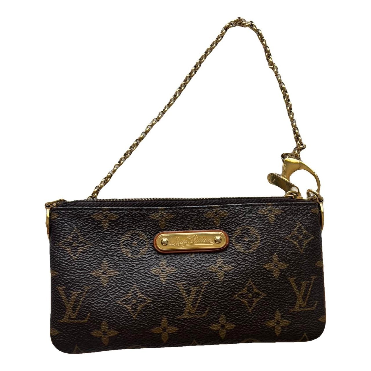 Leather clutch bag