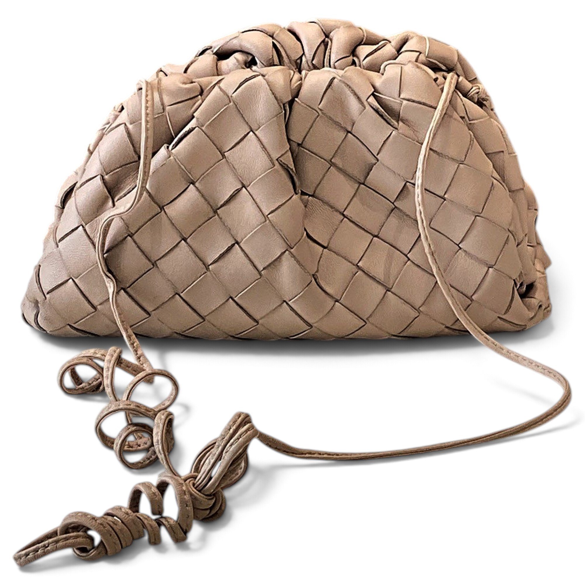 Pouch leather handbag