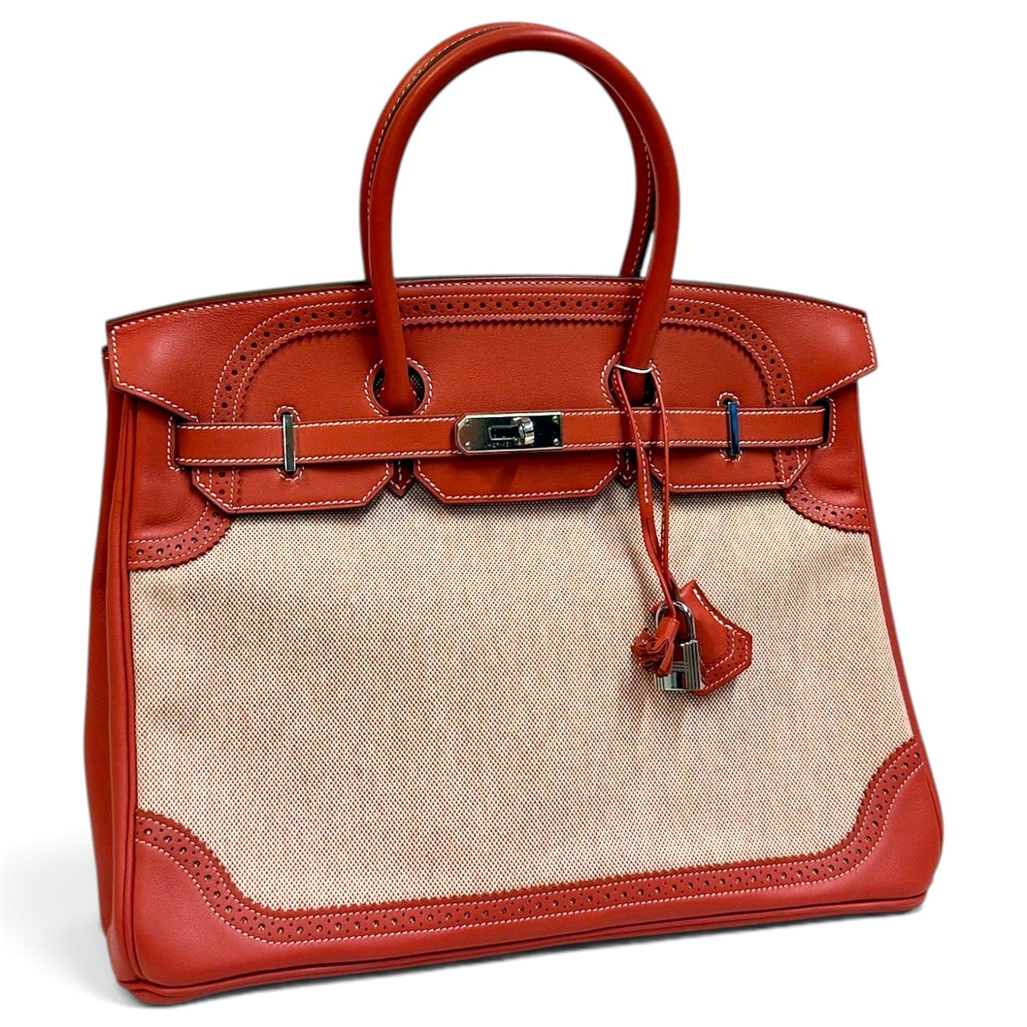 Birkin 35 leather handbag