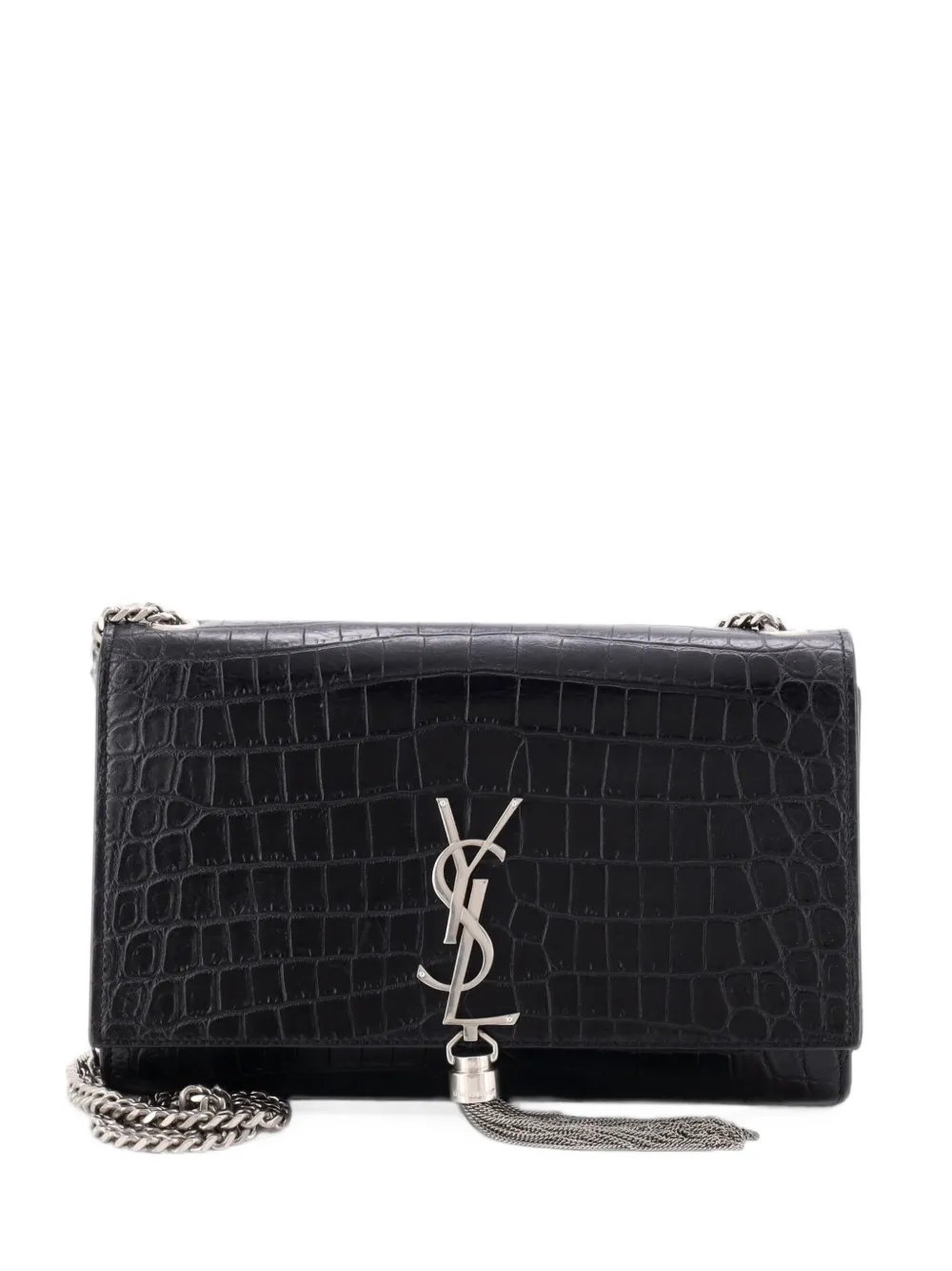 Classic Monogram Tassel Crocodile Embossed Leather Medium crossbody bag