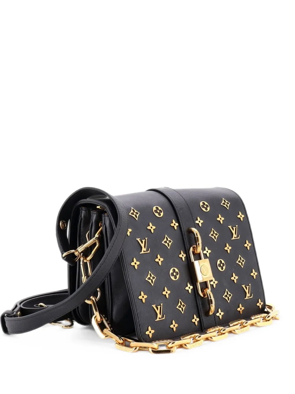 Rendez-Vous Monogram Metal Calfskin shoulder bag
