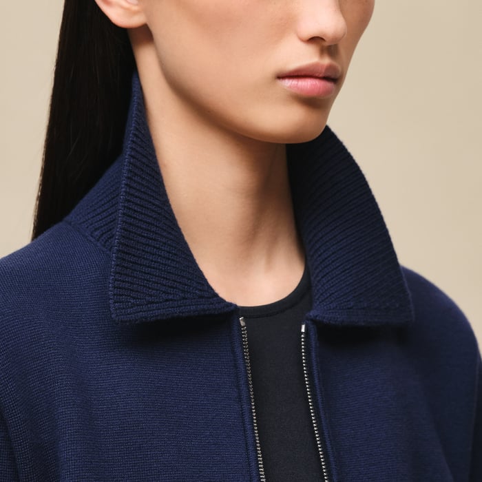 Bleu Outremer Jacket With Pockets