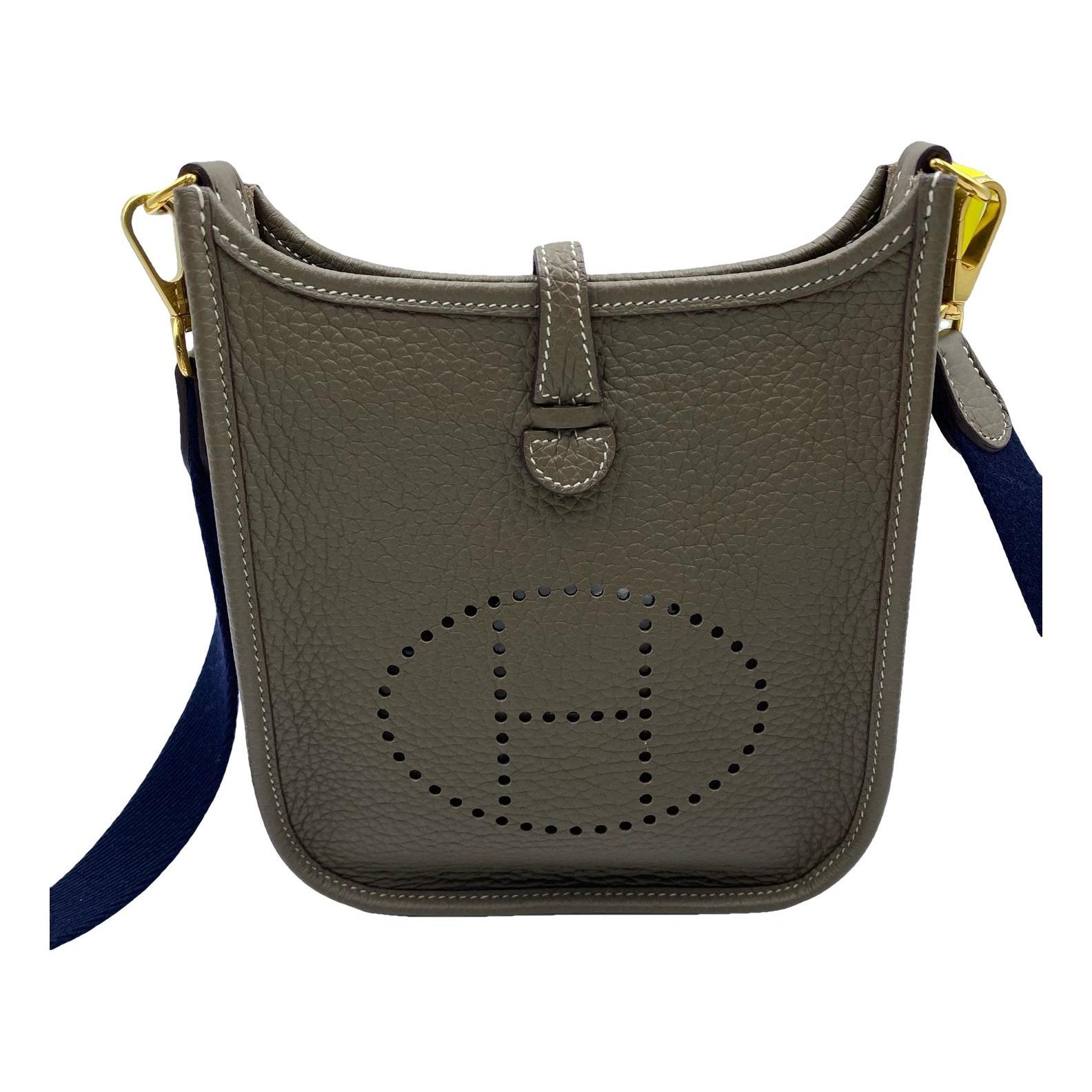 Hermes Mini Evelyne leather handbag