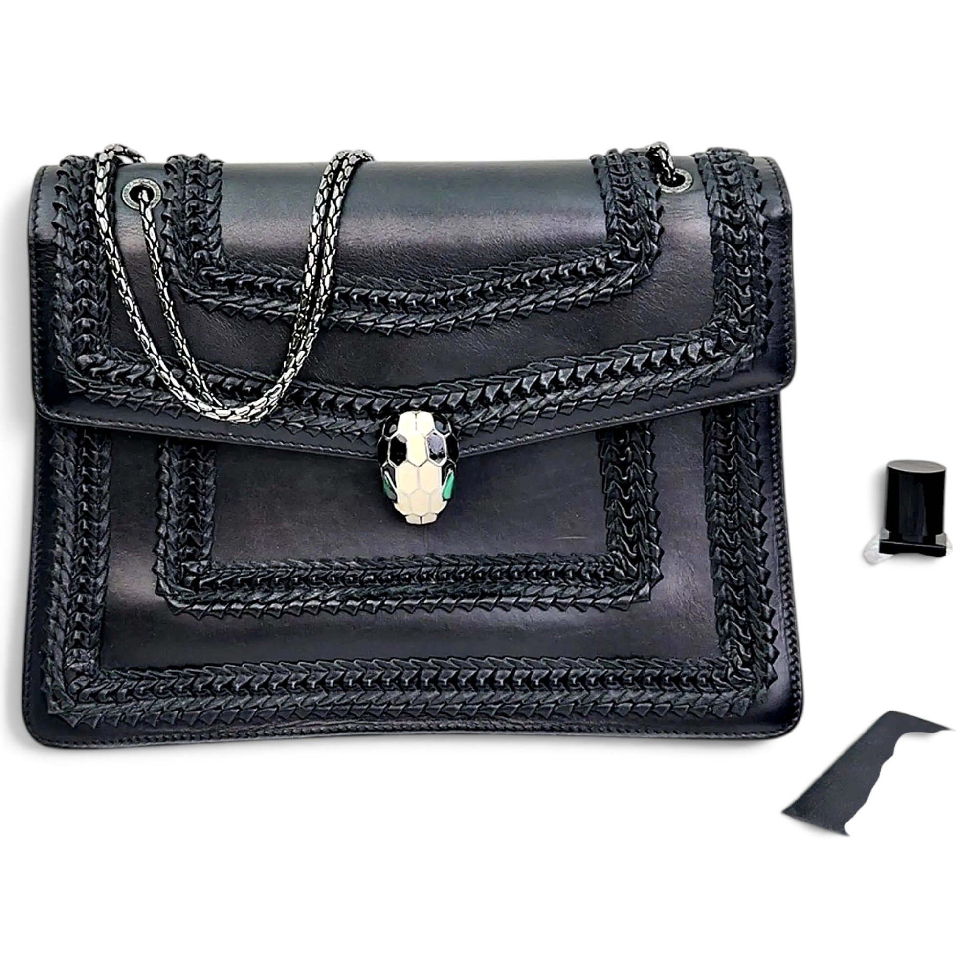 Serpenti leather handbag