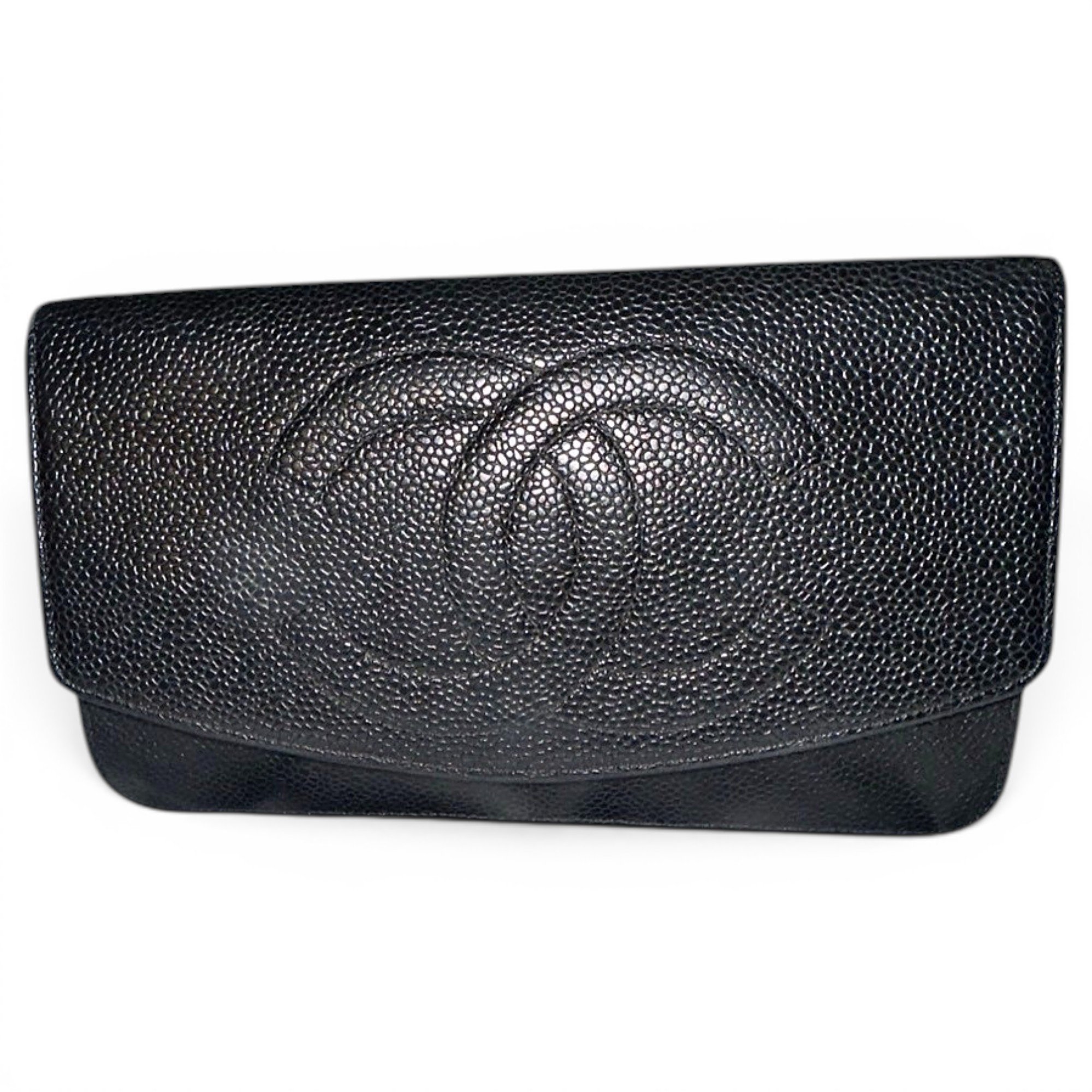 Wallet On Chain Double C leather crossbody bag
