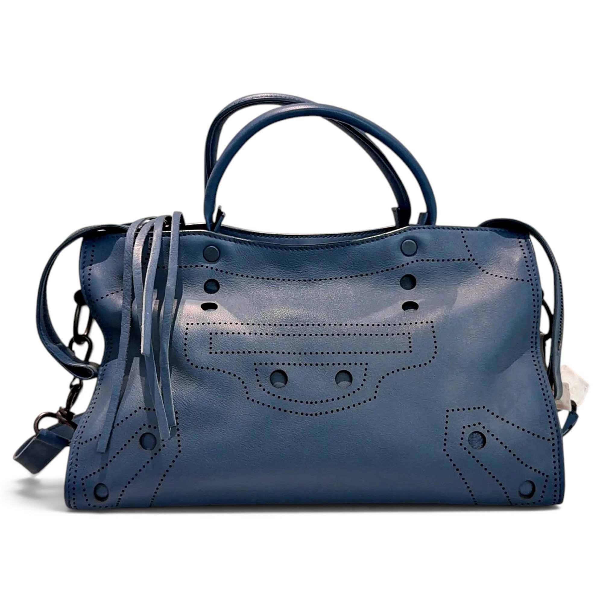 City leather handbag