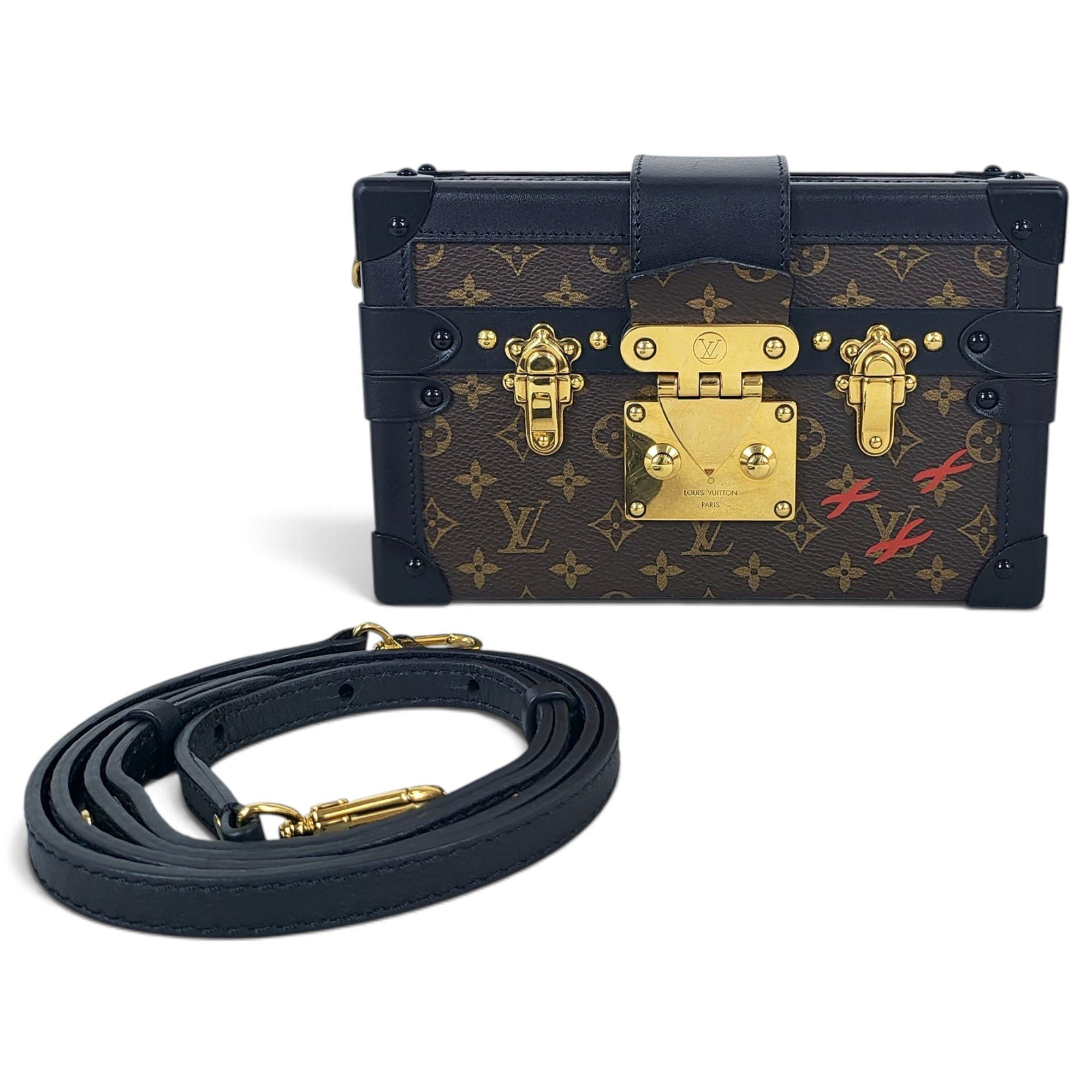 Petite Malle leather handbag