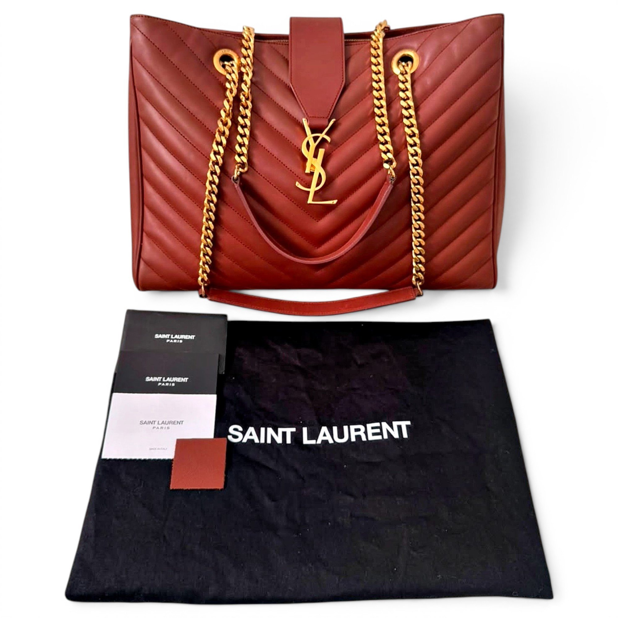 Saint Laurent Loulou Shopping leather tote