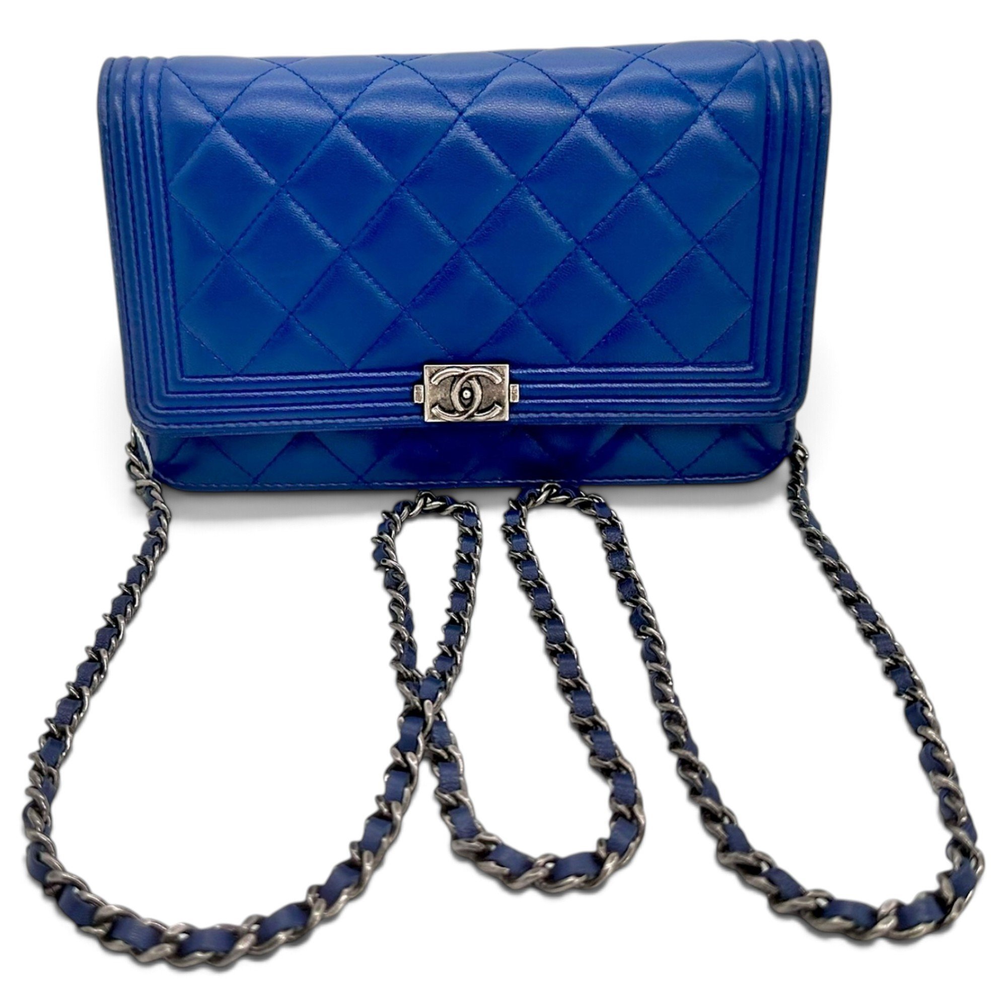 Wallet On Chain Boy Half Flap leather bag