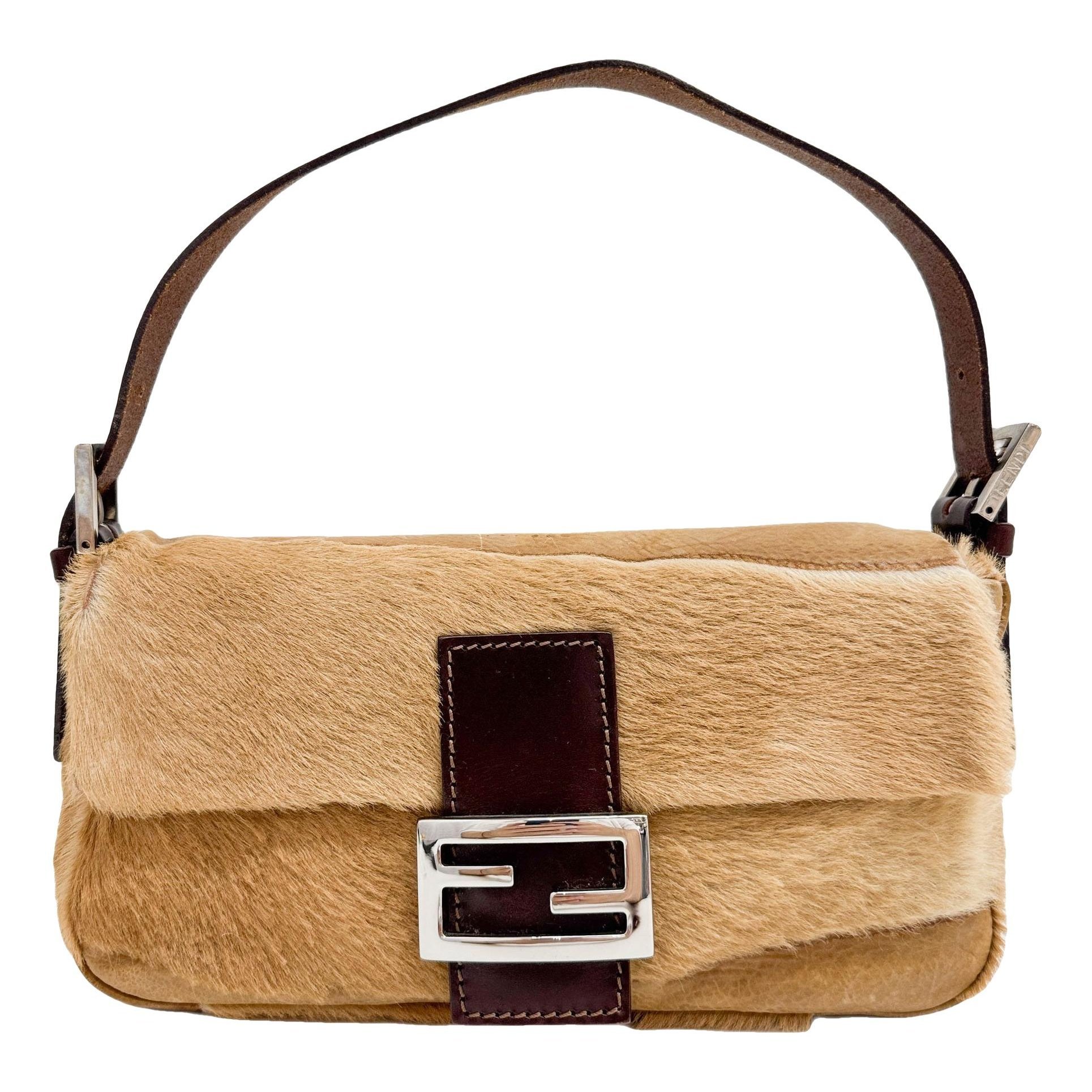 Baguette pony-style calfskin handbag