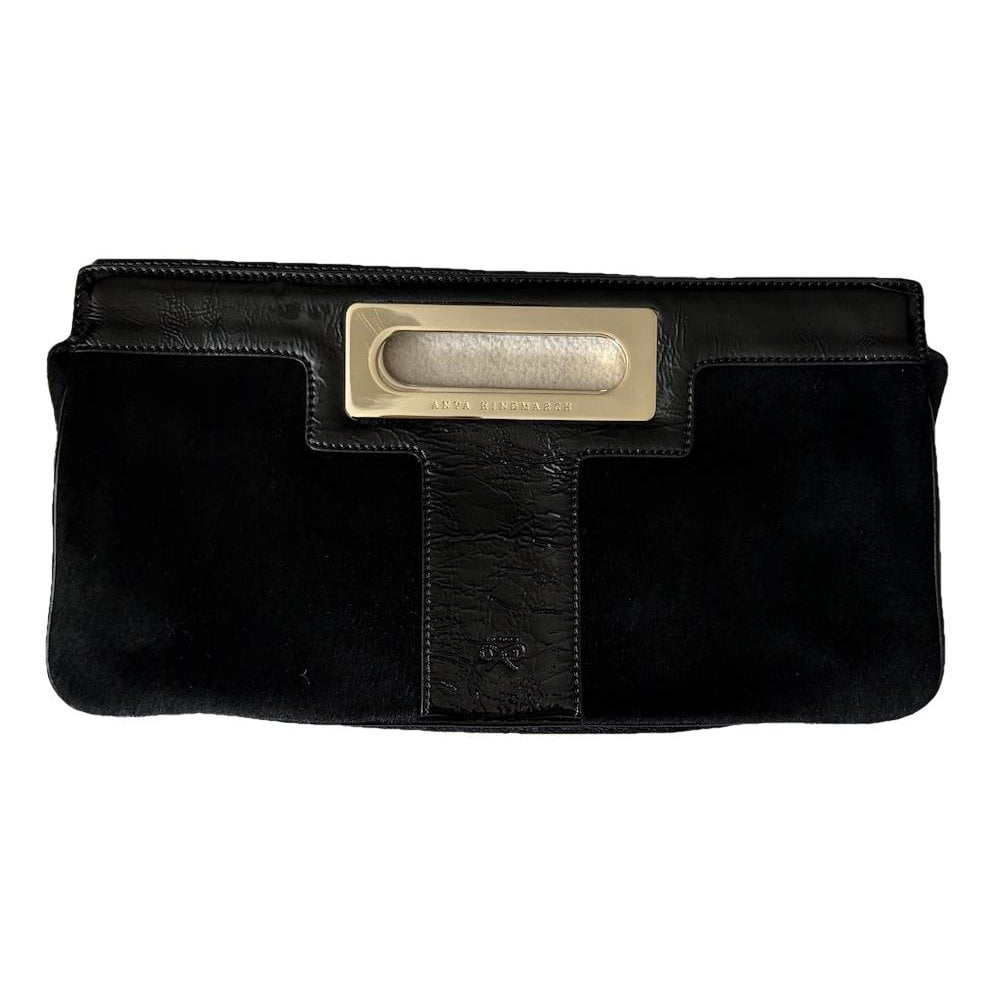 Leather clutch bag