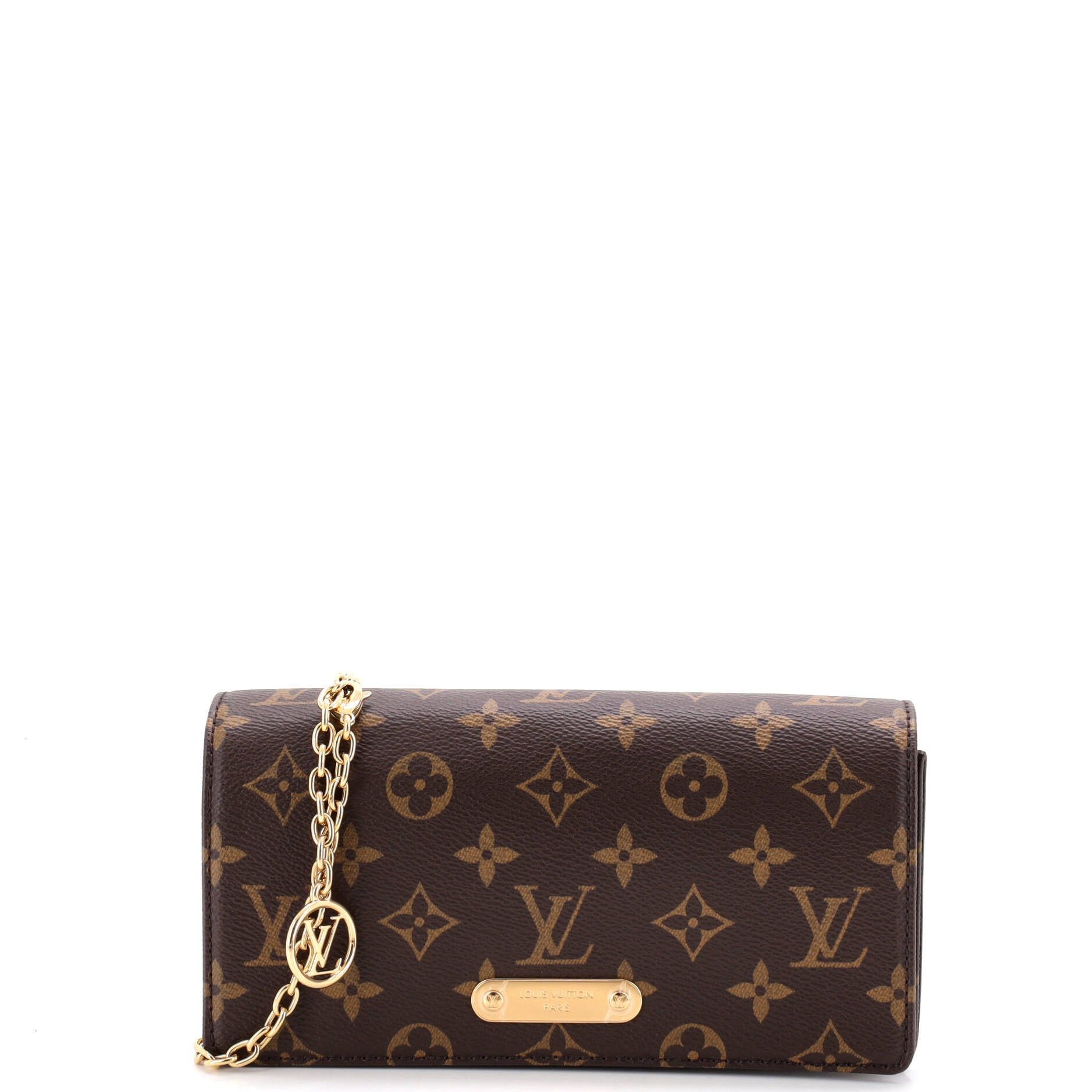 Lily Wallet on Chain Monogram Canvas