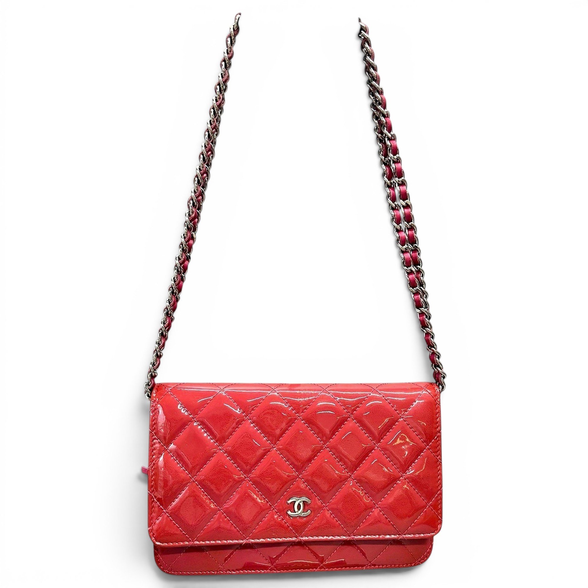 Trendy CC Wallet on Chain leather bag
