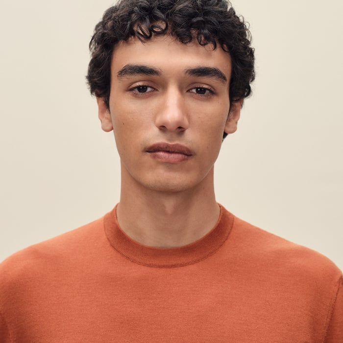 Orange Brûlé "H Etriviere" Crewneck Sweater