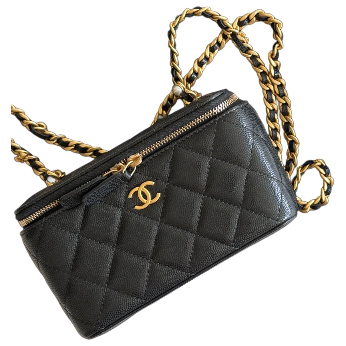 Vanity leather handbag