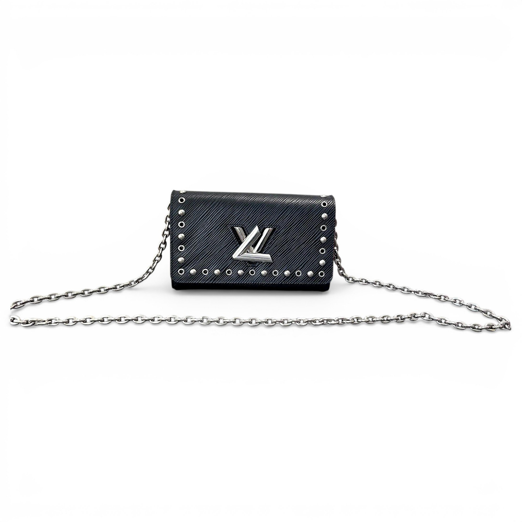 Twist Belt Wallet On Chain leather crossbody bag