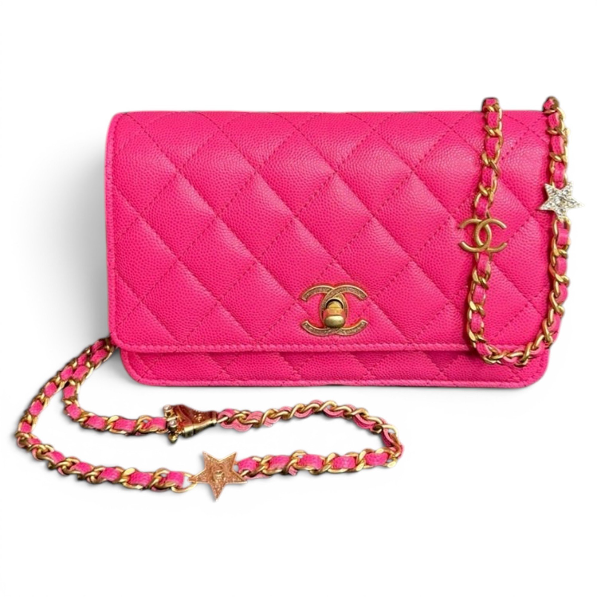 Wallet On Chain leather crossbody bag