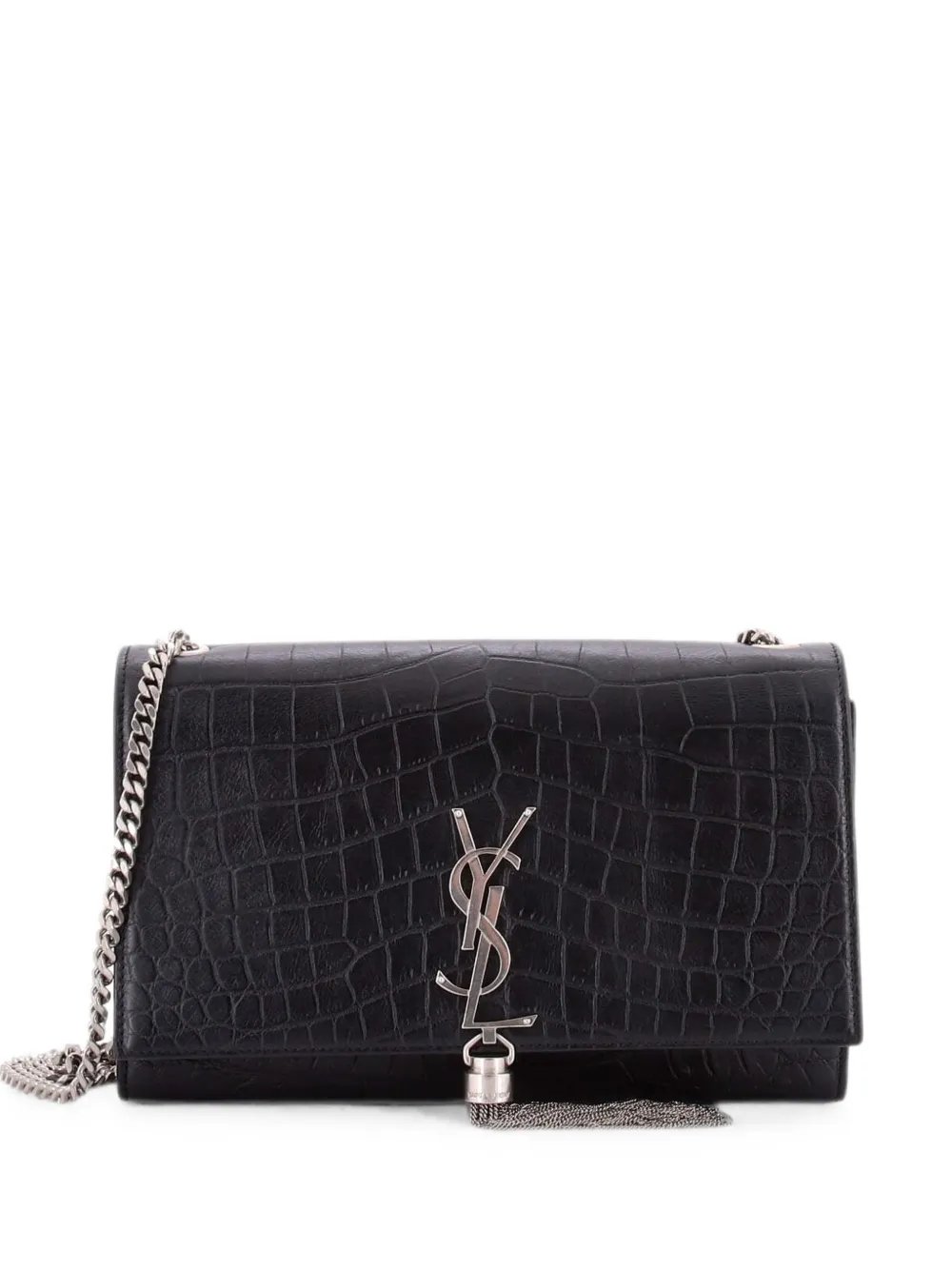 Classic Monogram Tassel Crocodile Embossed Leather Medium crossbody bag