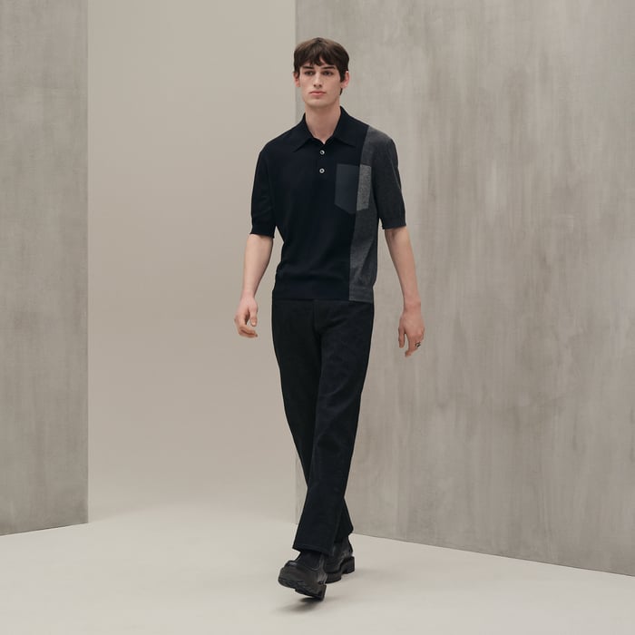 Marine "Poche Ombree" Polo Shirt