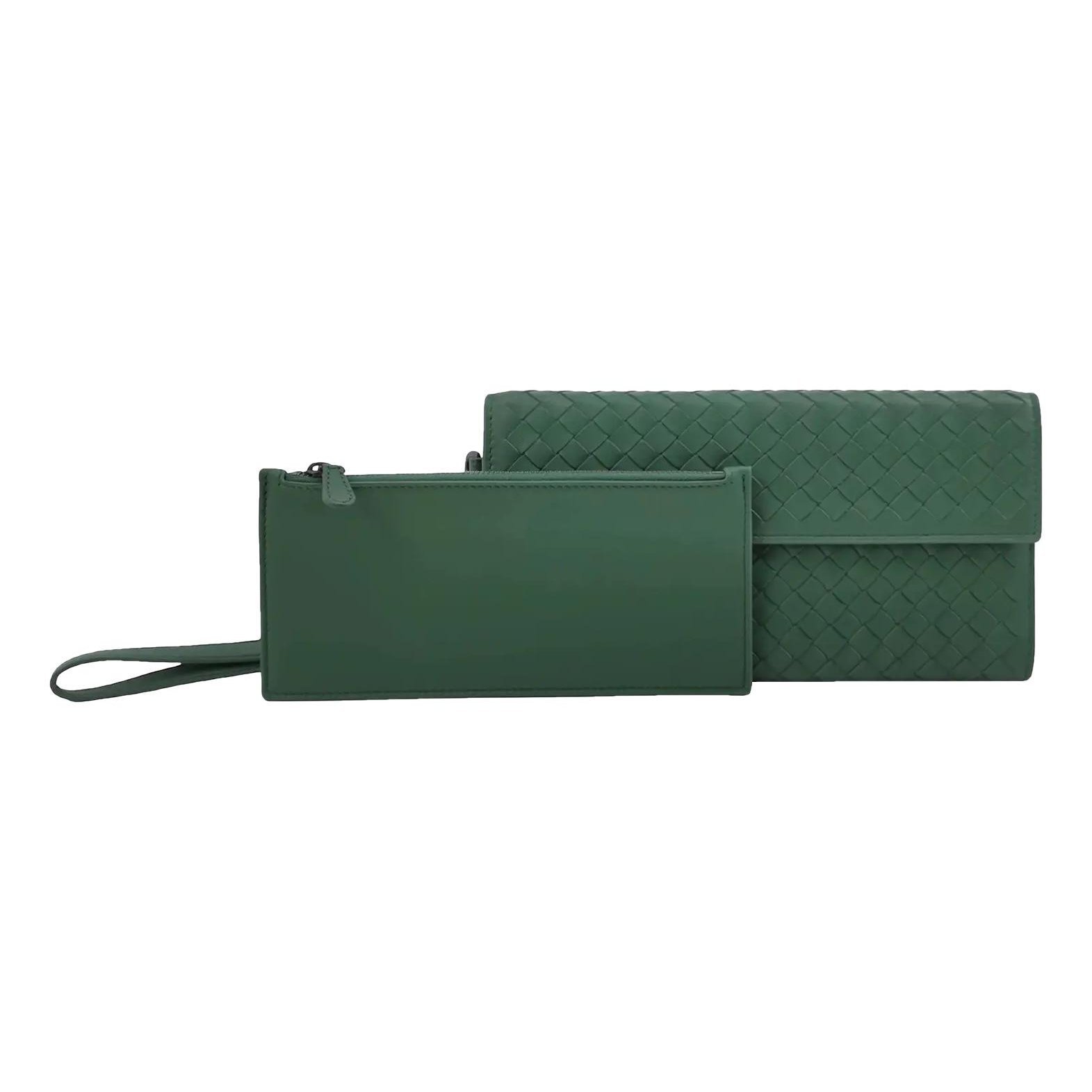 Leather clutch bag