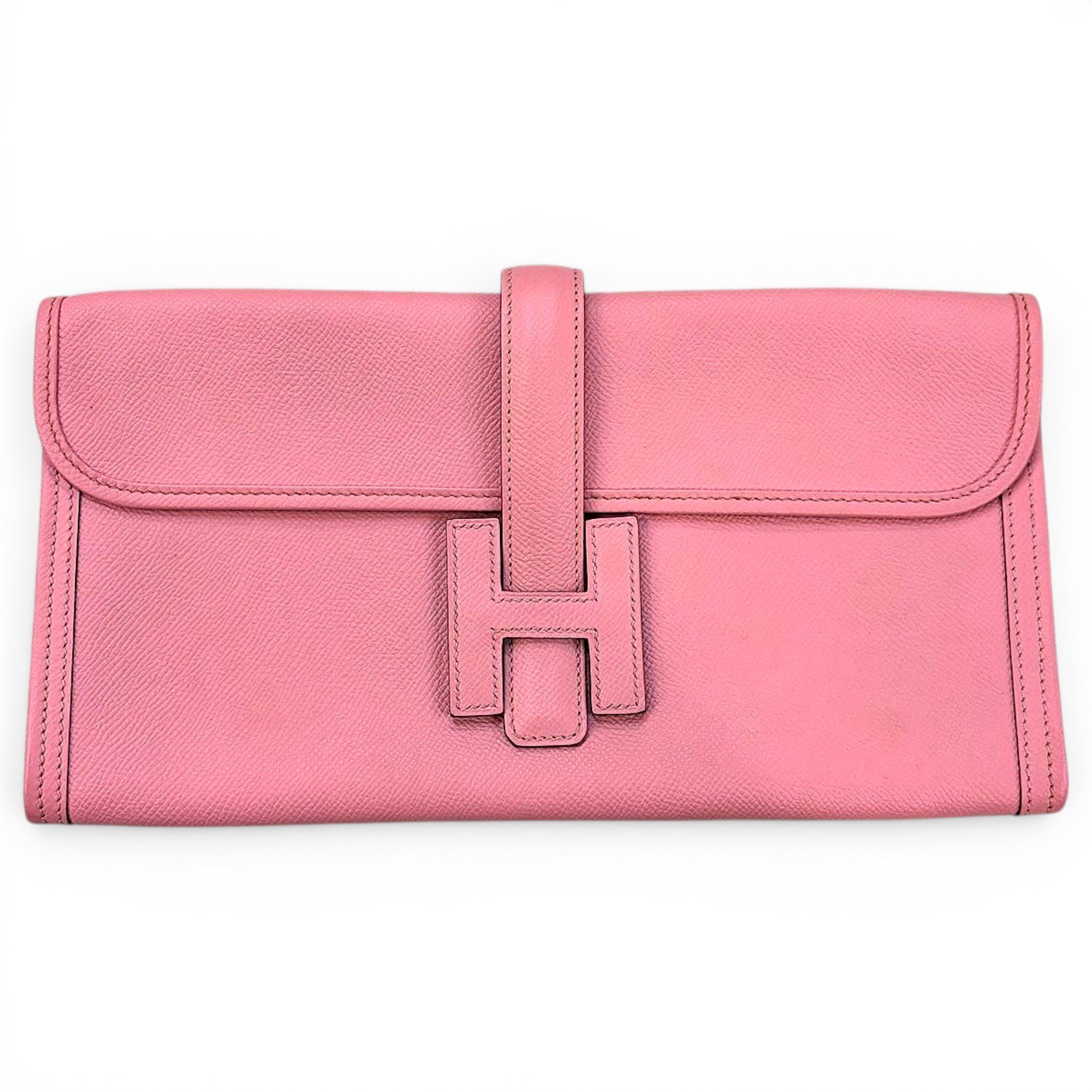 Leather clutch bag