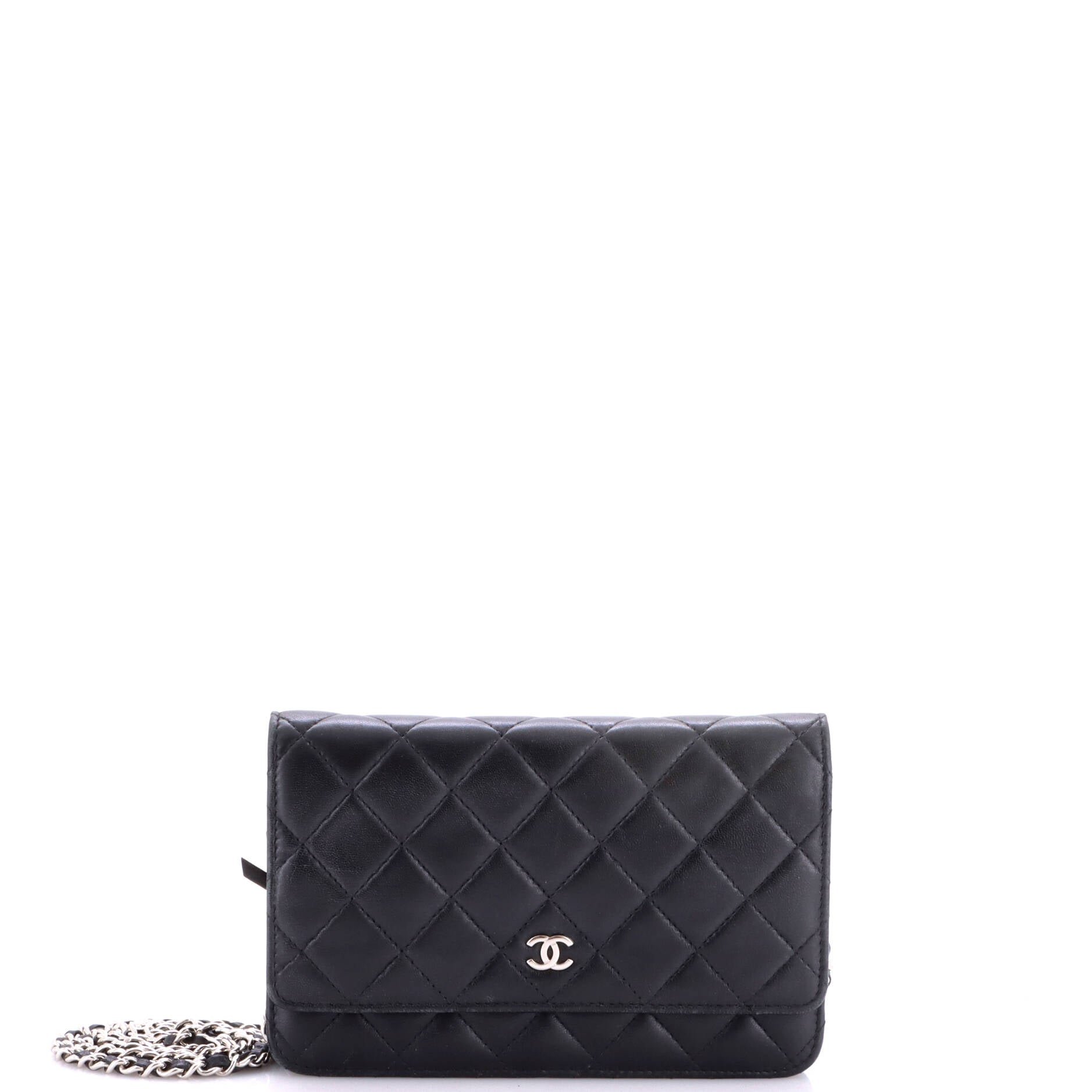 Wallet on Chain Quilted Lambskin