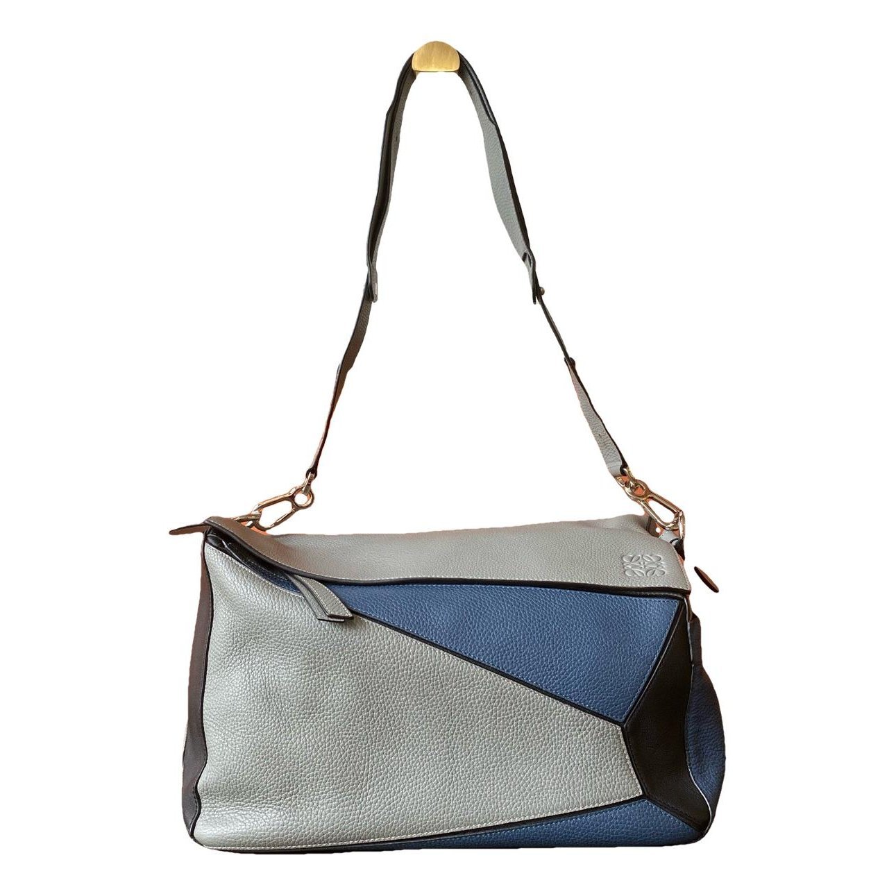 Puzzle leather handbag