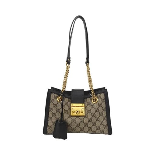 Padlock leather handbag