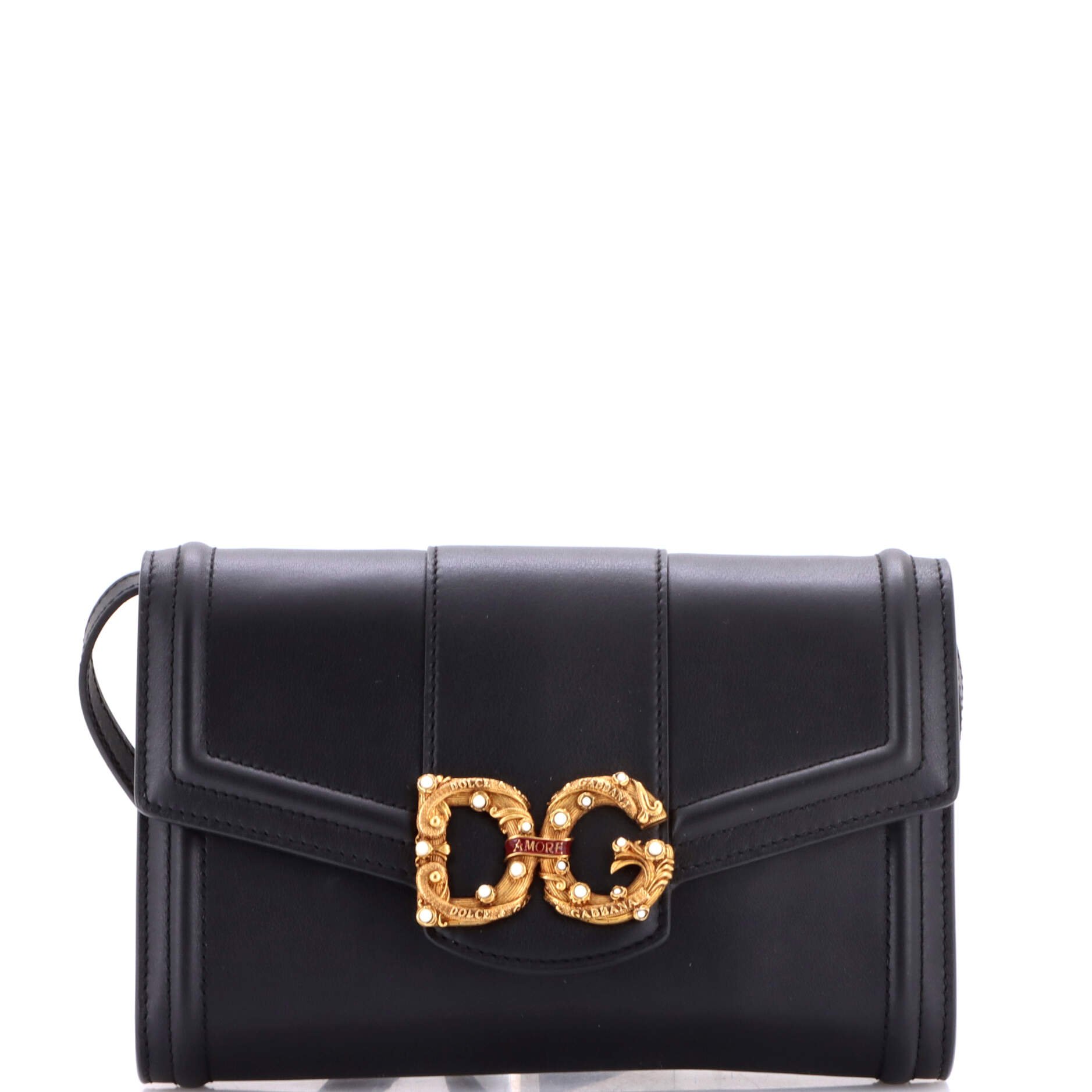 Dolce &amp; Gabbana DG Amore Clutch Leather